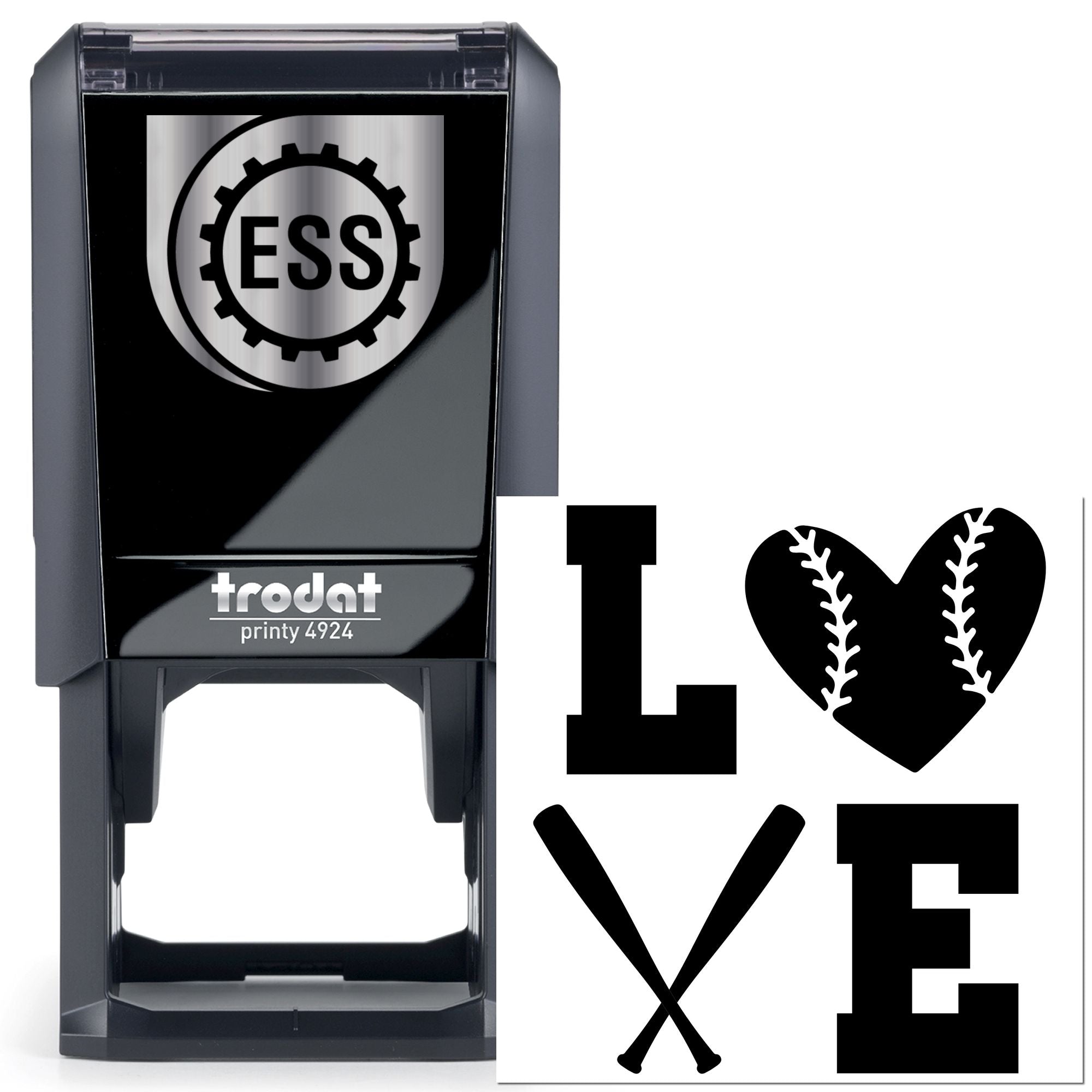 Self-Inking Love Baseball Scrapbook Stamp