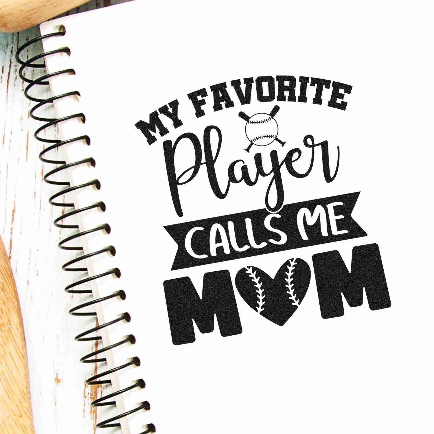 Self-Inking Baseball Mom Crafting Stamp