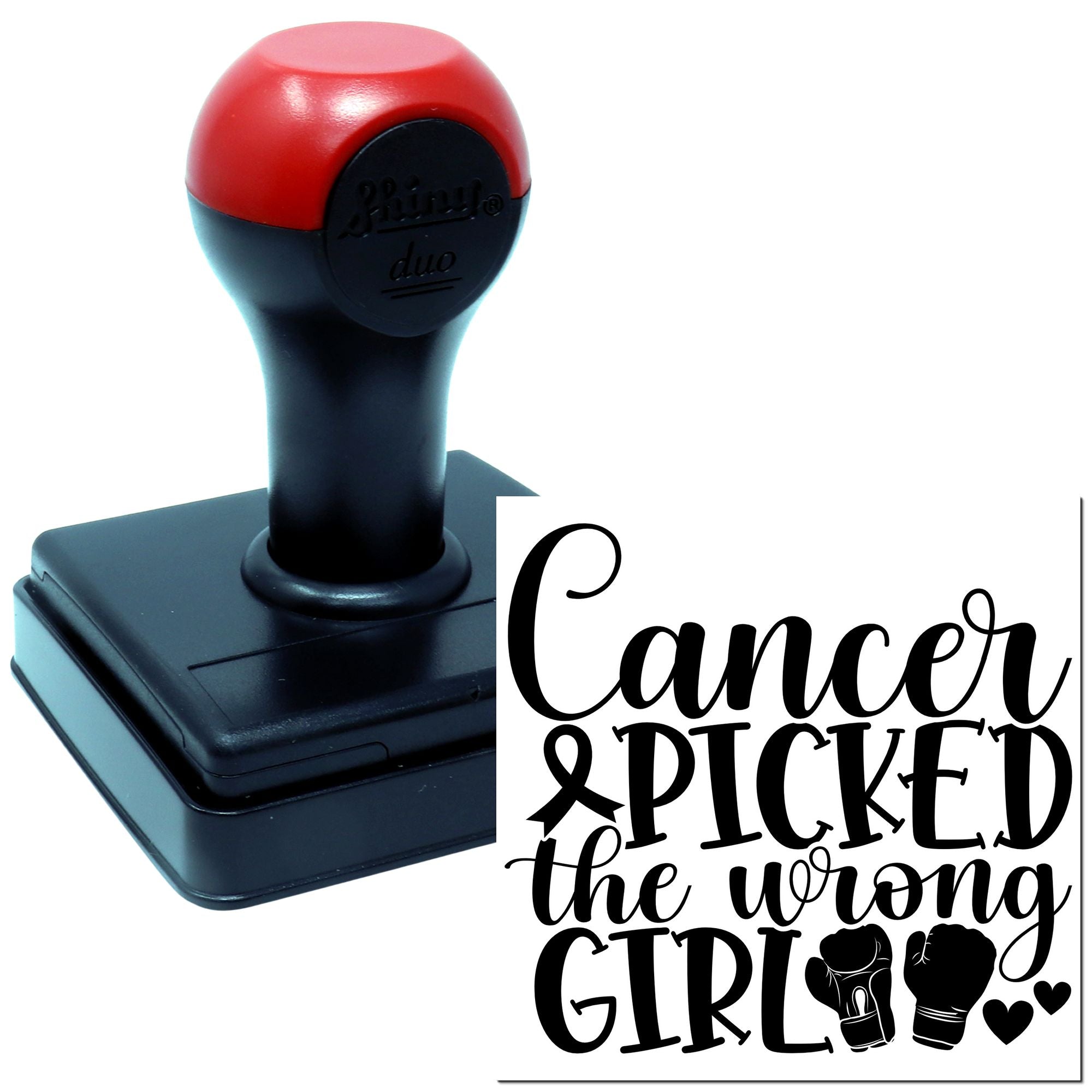 Duo Cancer Picked The Wrong Fighter Hand Stamp