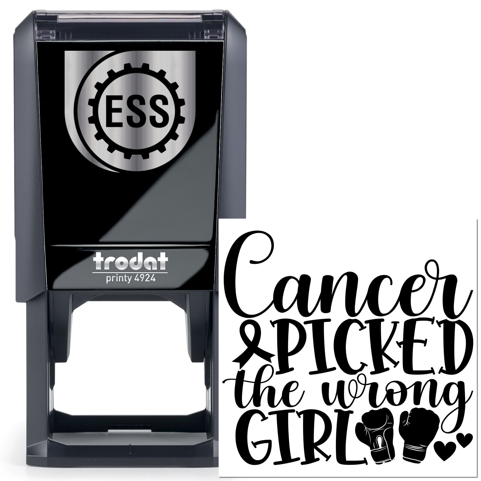Self-Inking Cancer Fighter Card Making Stamp