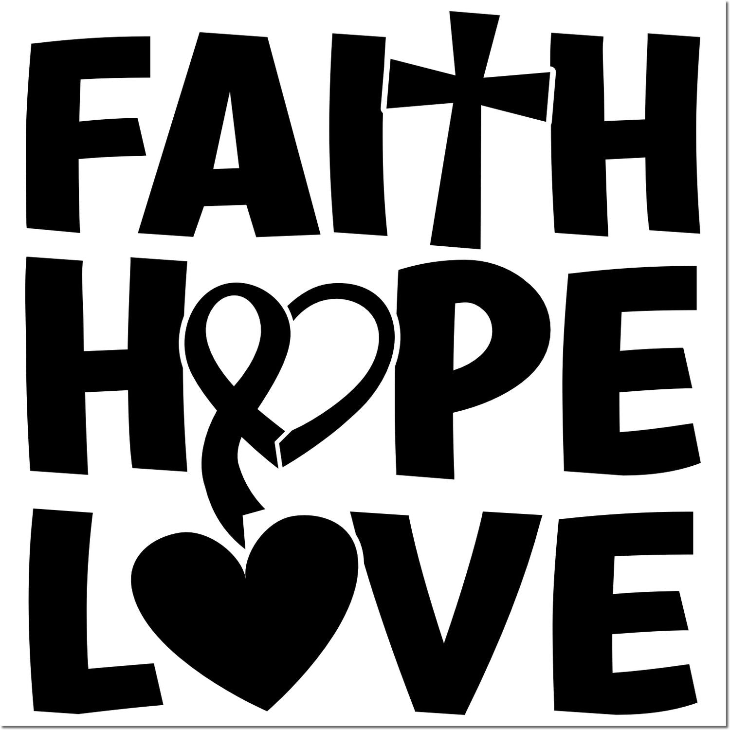 Self-Inking Faith Hope Papercraft Stamp