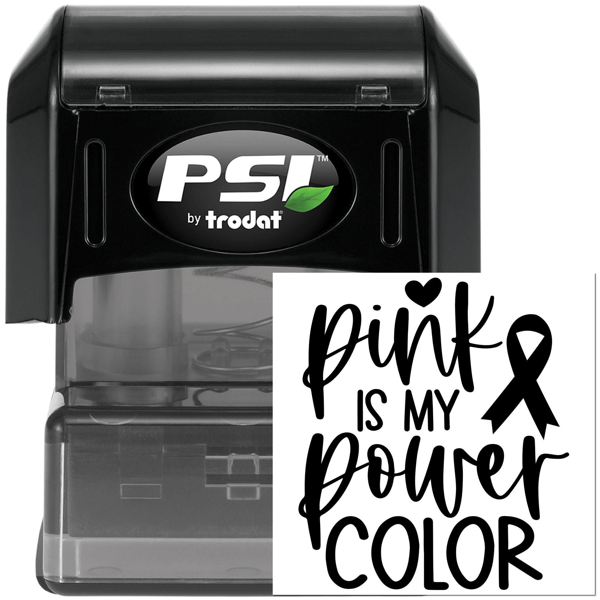 Pre-Inked Pink Is Power Papercraft Stamp