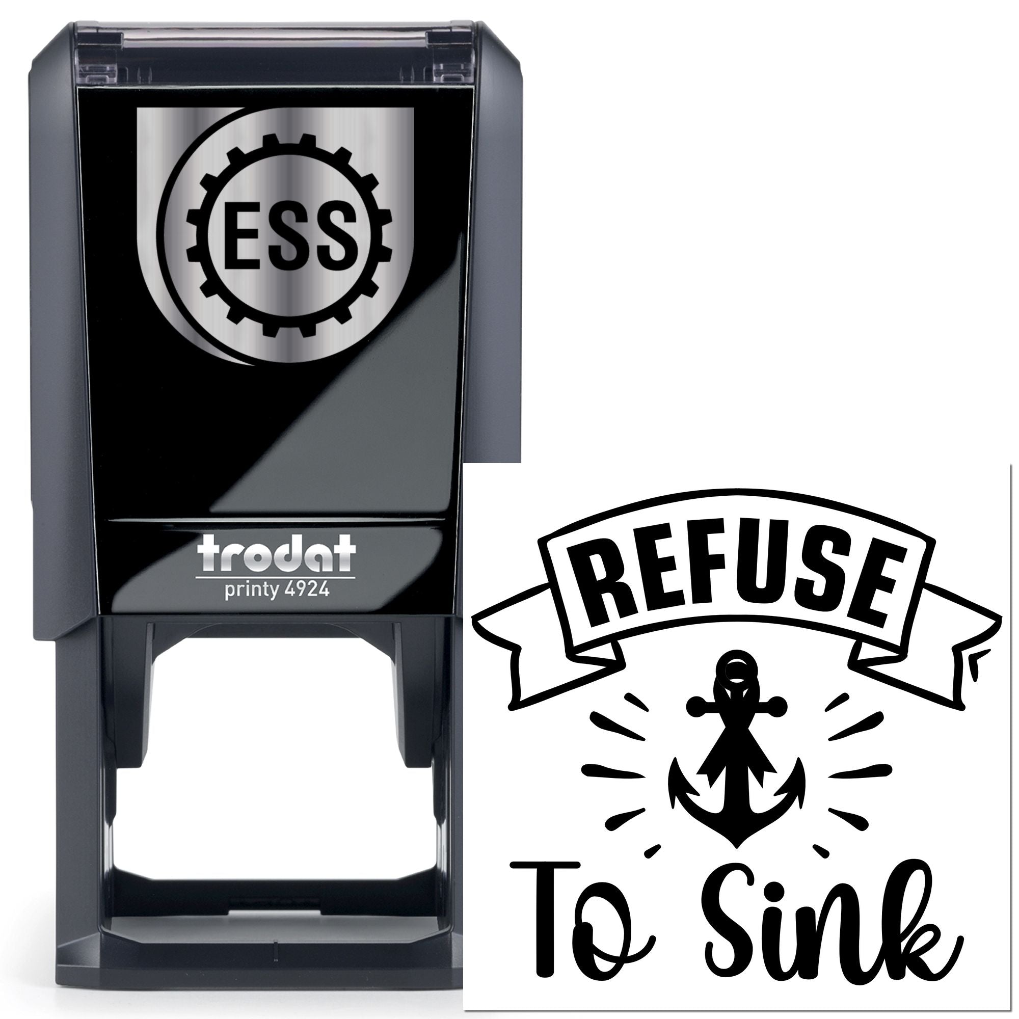 Self-Inking Defiant Anchor Journaling Stamp