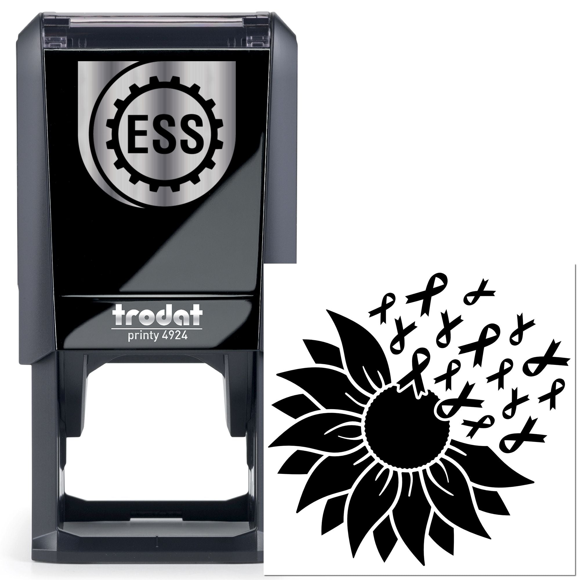 Self-Inking Sunflower Awareness Paper Goods Stamp
