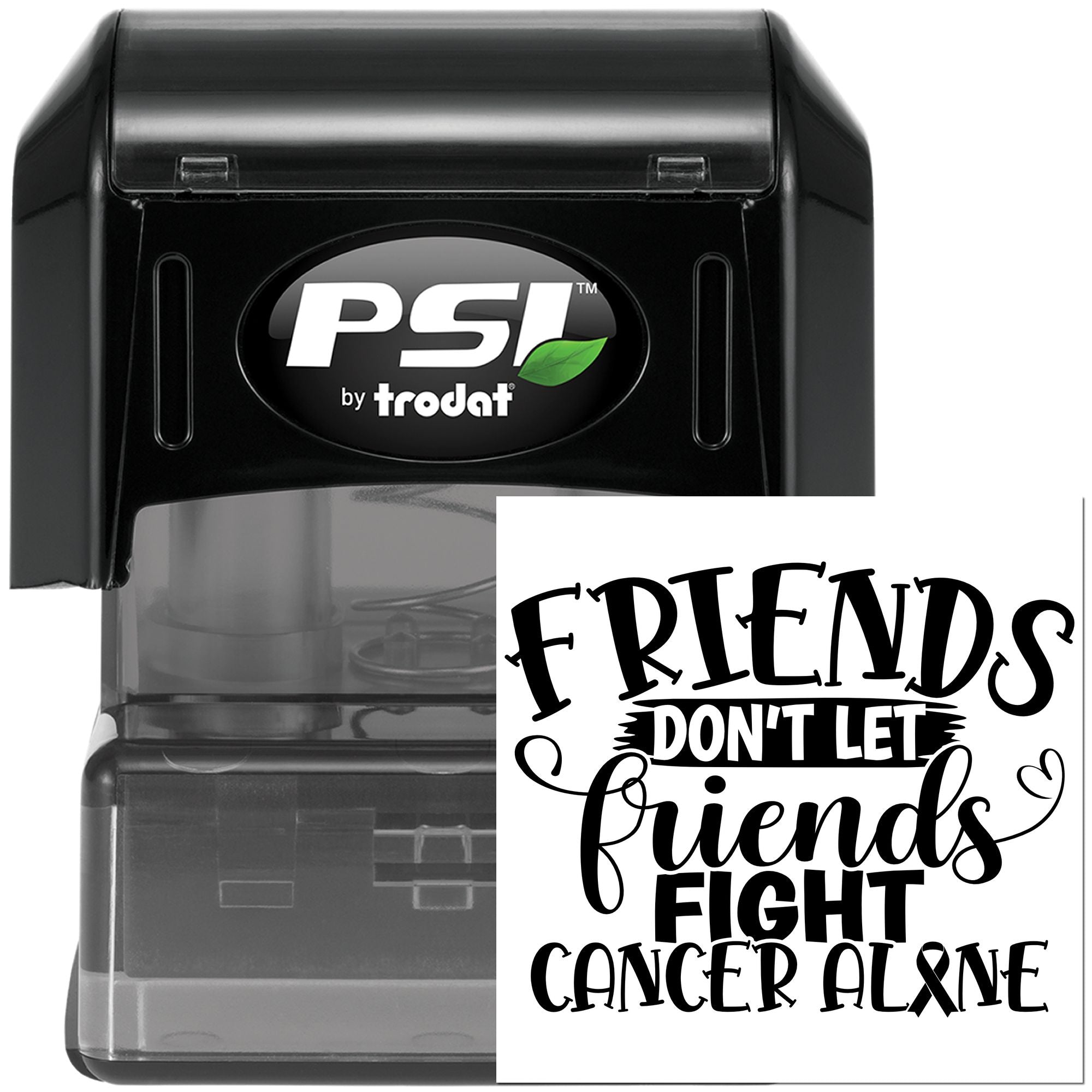 Pre-Inked Friends Fight Cancer Mini Card Stamp