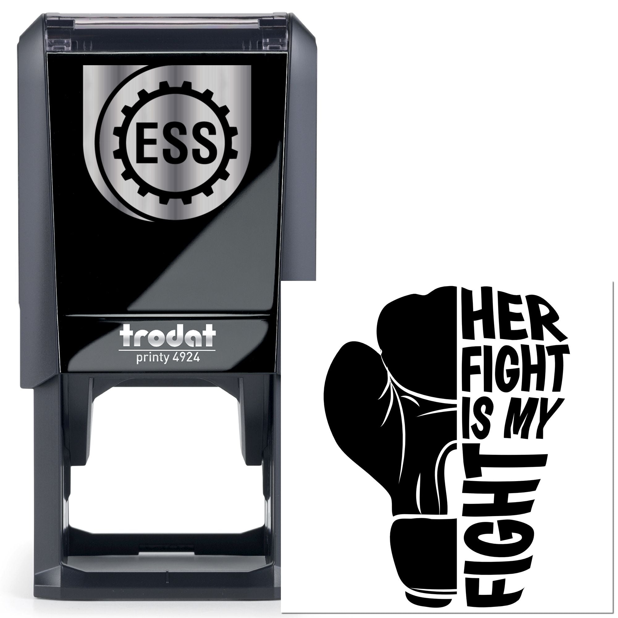 Self-Inking Girl Fight Place Card Stamp