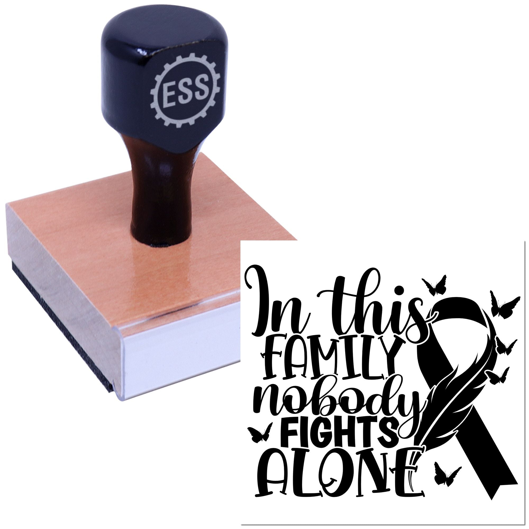 Family Fights Together Scrapbook Rubber Stamp