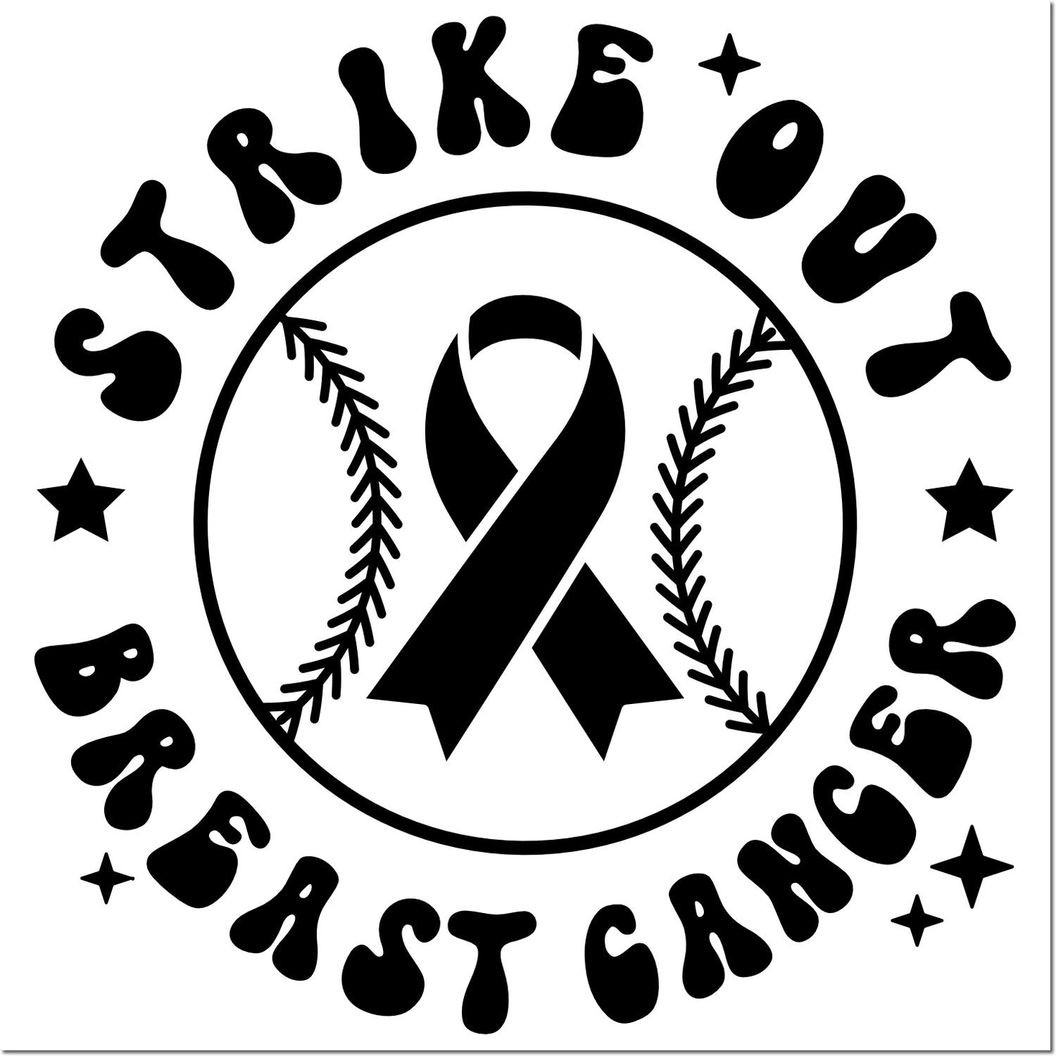 Self-Inking Strikeout Cancer Cardmaking Stamp