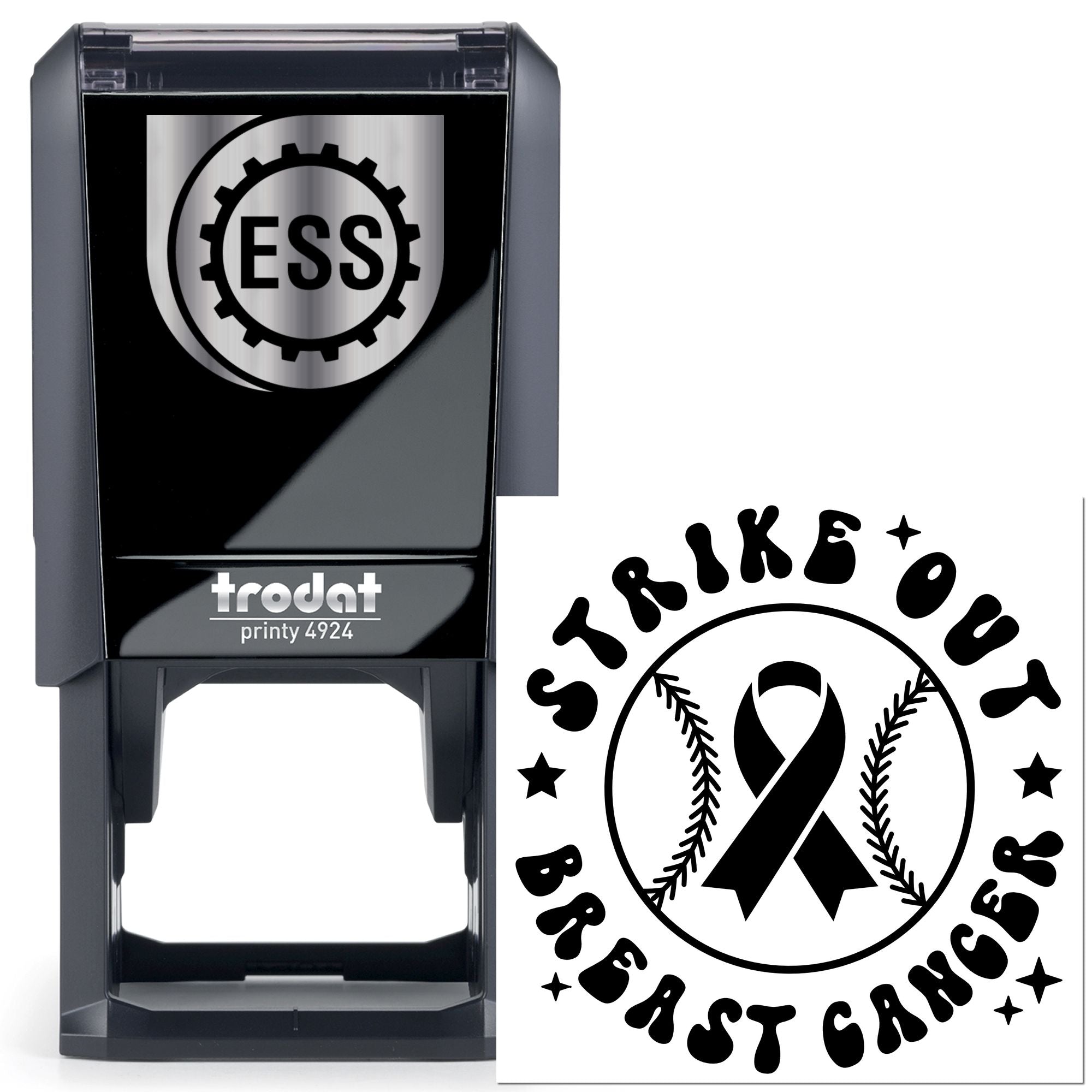 Self-Inking Strikeout Cancer Cardmaking Stamp