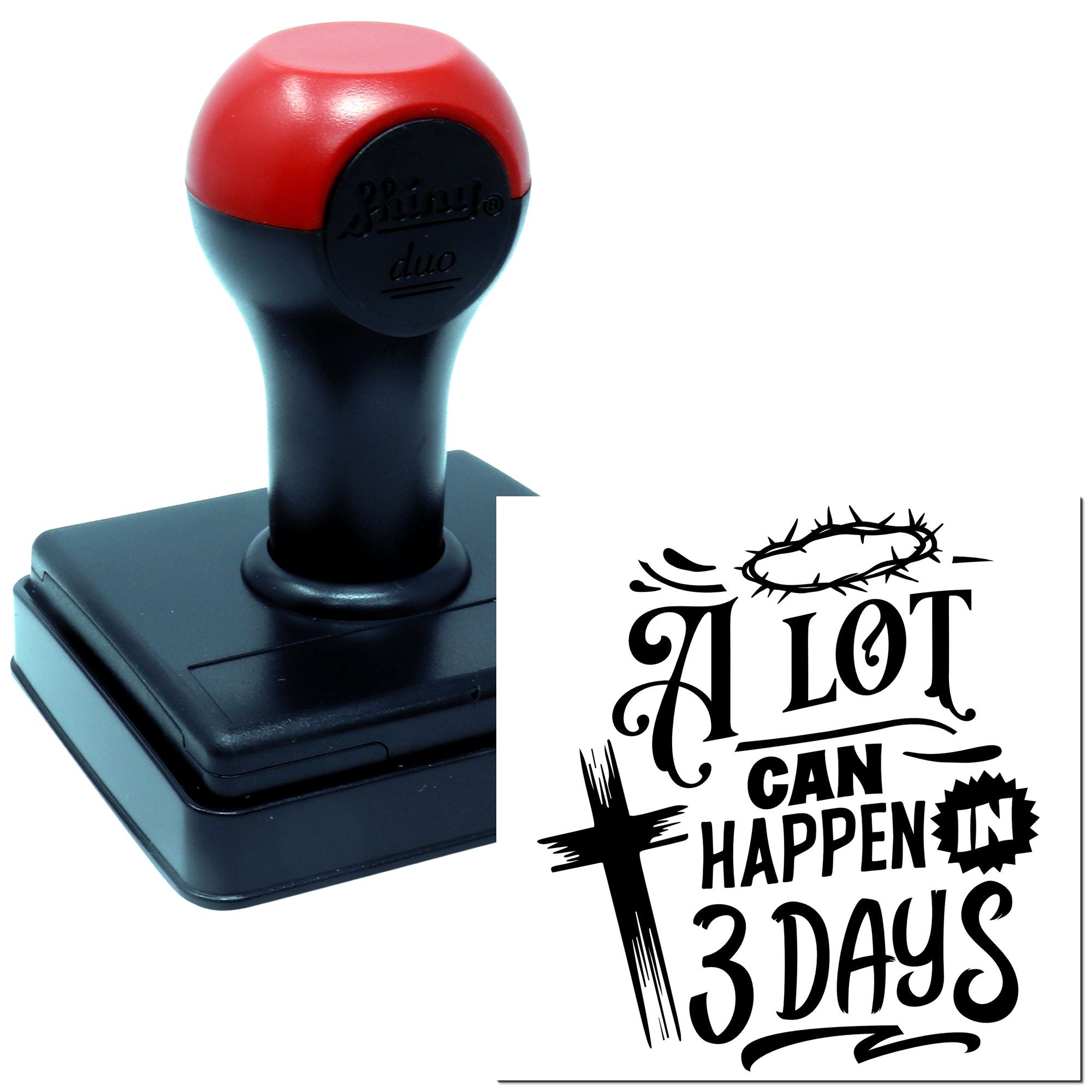 Duo Three Days Cross To Resurrection Hand Stamp