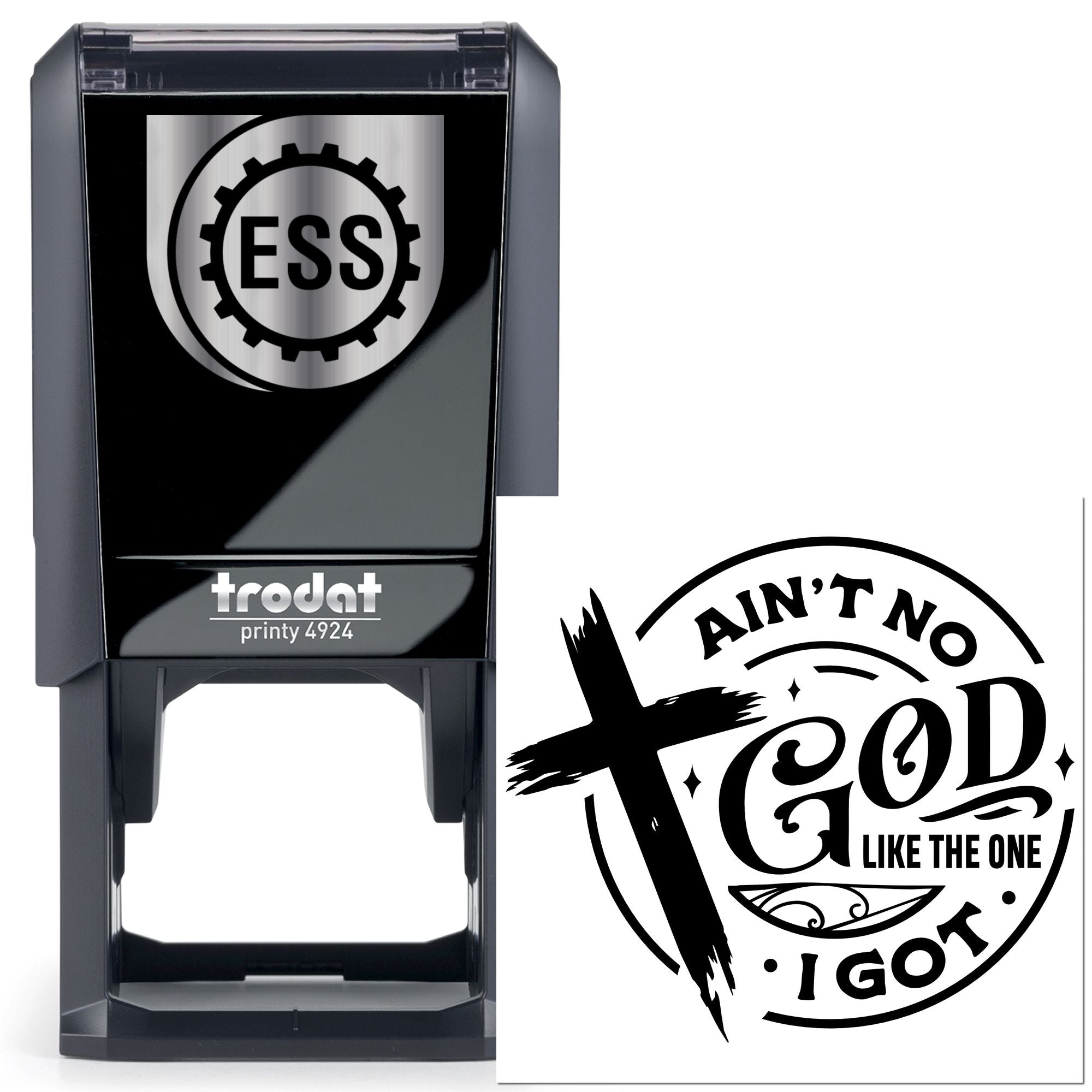 Self-Inking Gospel Cross Mini Card Stamp