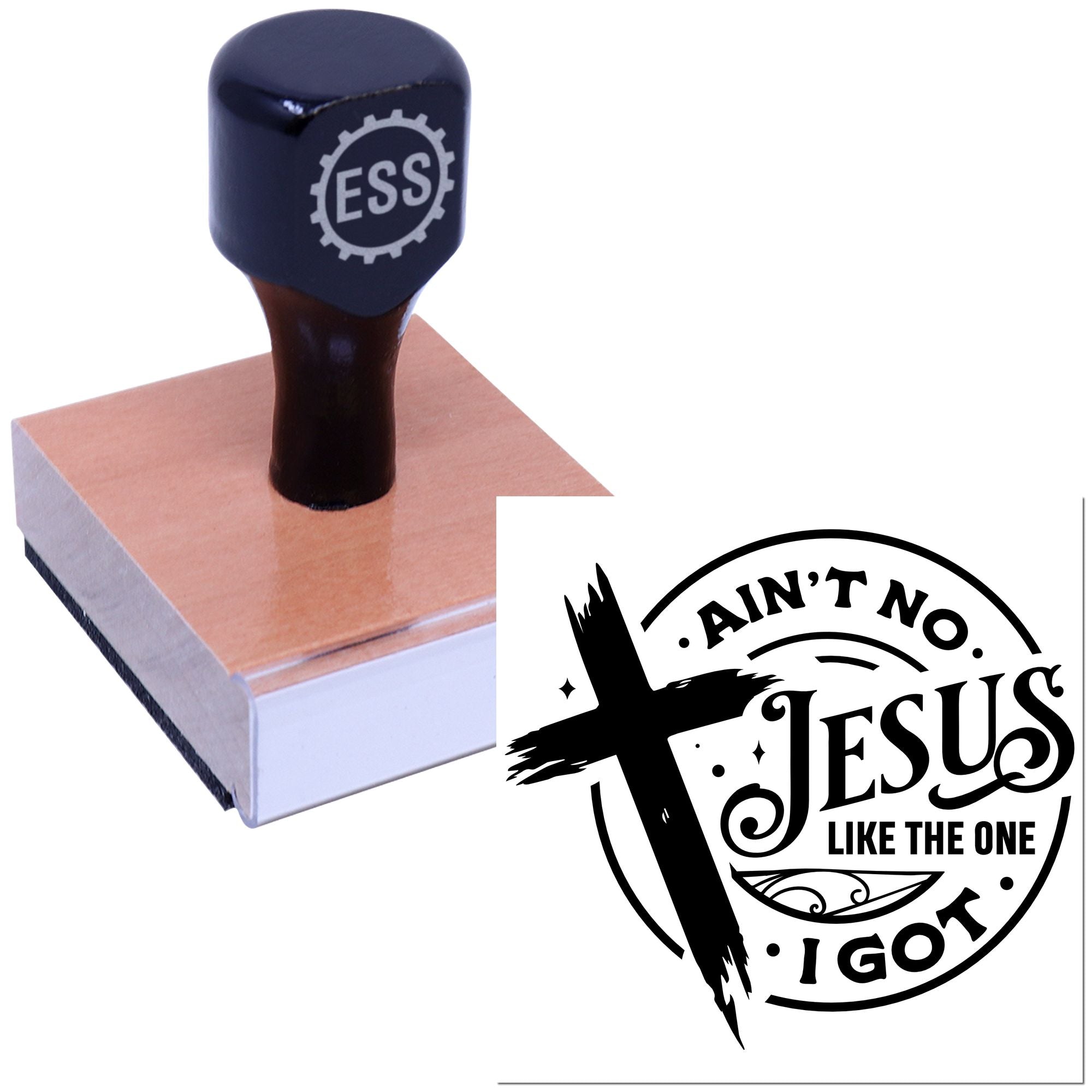 Bold Faith Emblem Tag Rubber Stamp