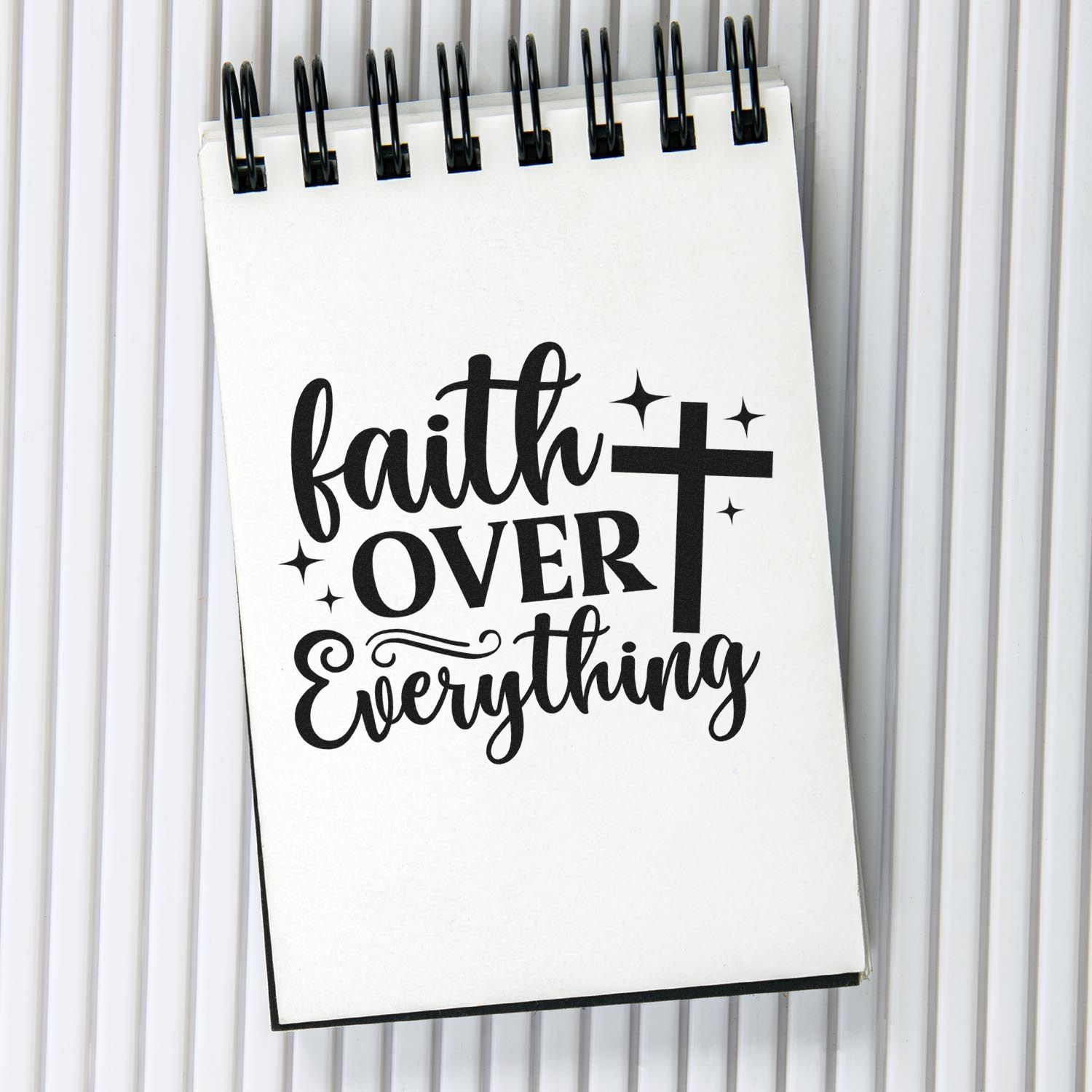 Duo Faith Cross Hope Above Everything Hand Stamp