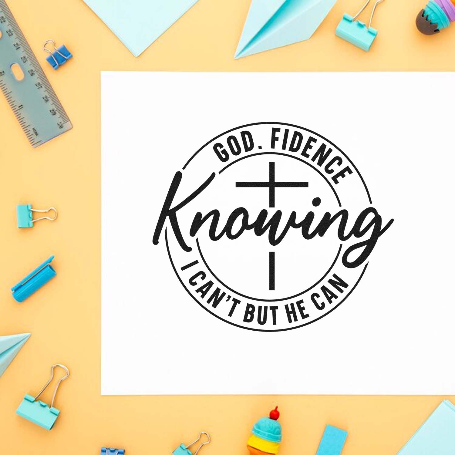 Knowing God’S Ability Place Card Rubber Stamp