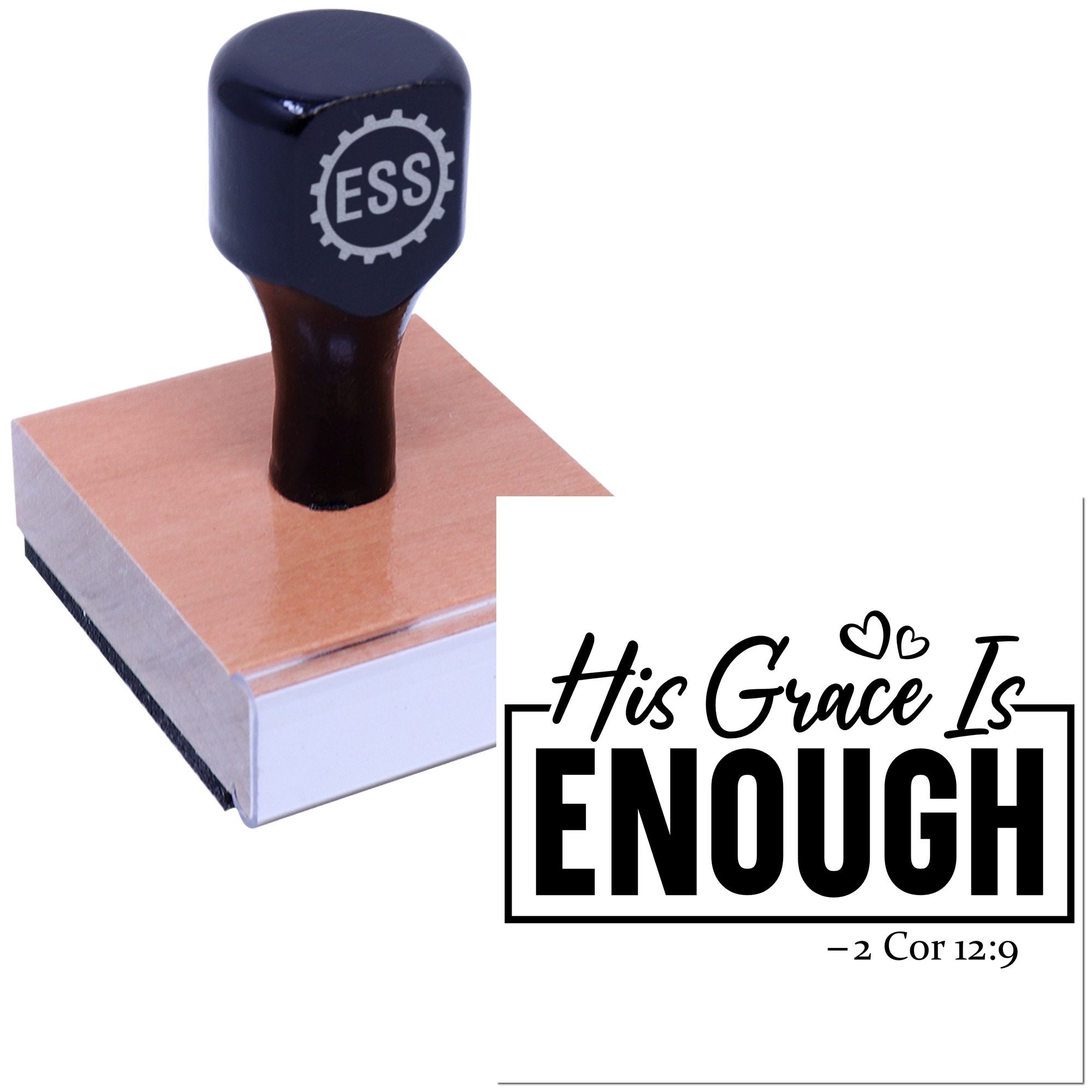 Abundant Grace Poster Scrapbook Rubber Stamp