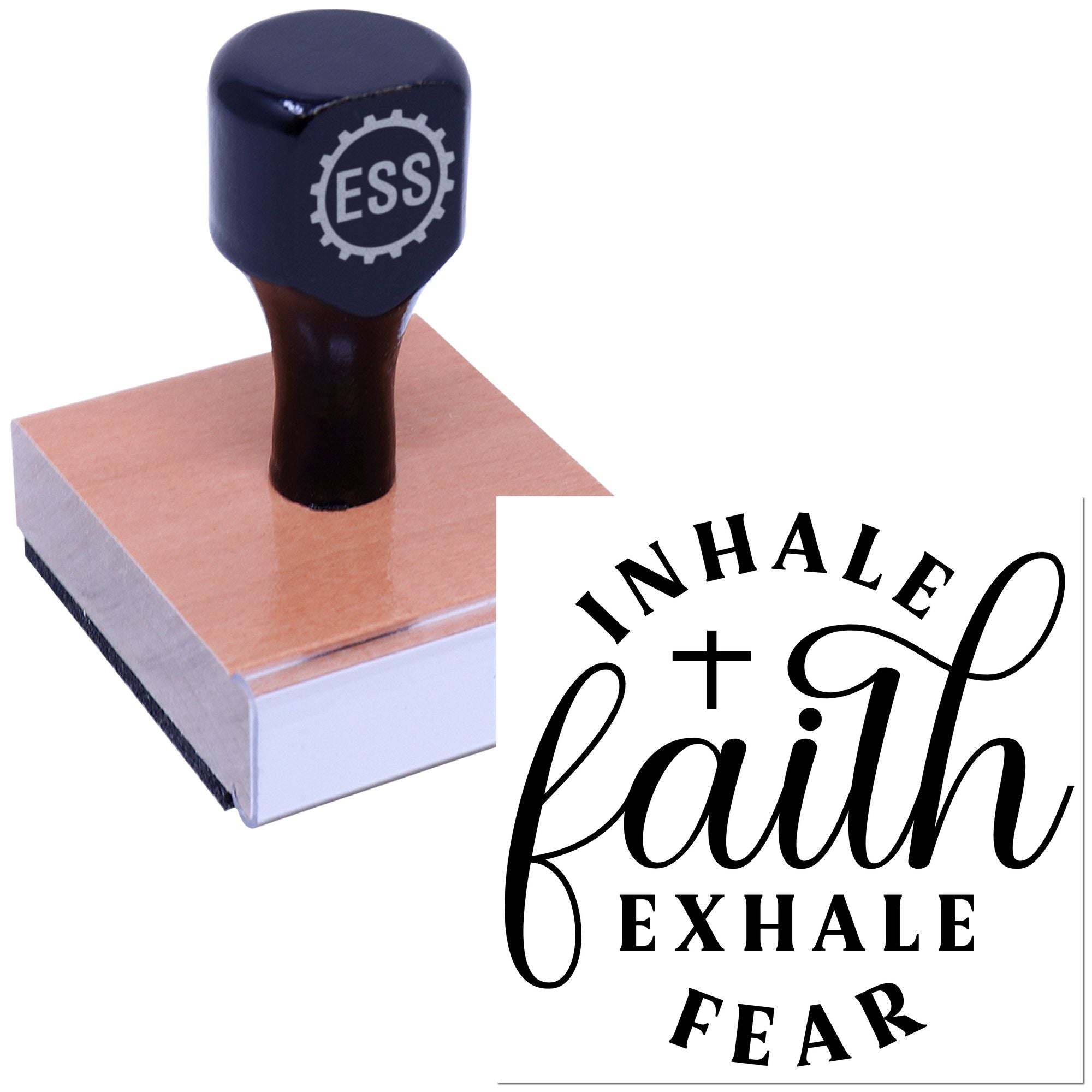 Faith Over Fear Paper Craft Rubber Stamp