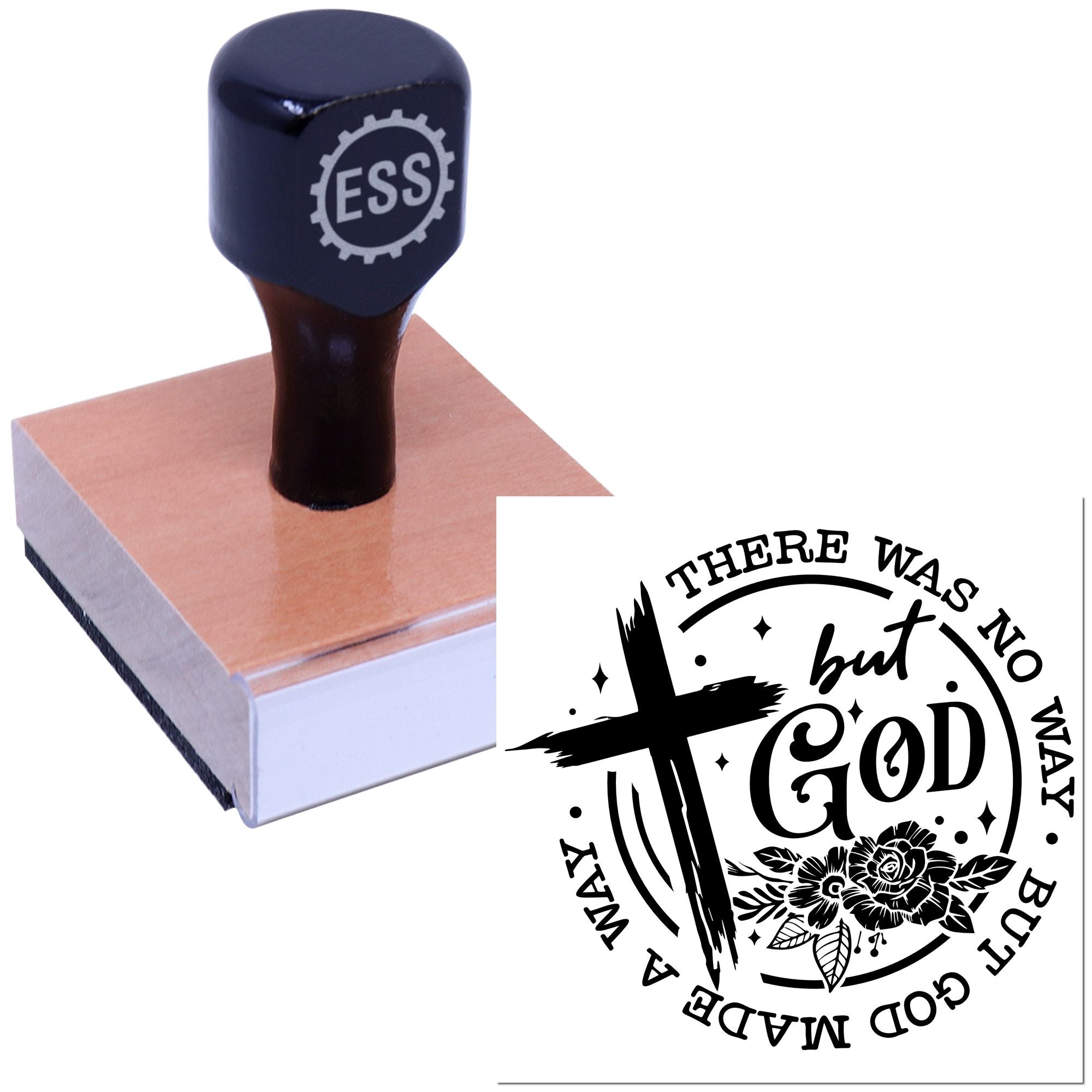 Divine Way Emblem Greeting Card Rubber Stamp