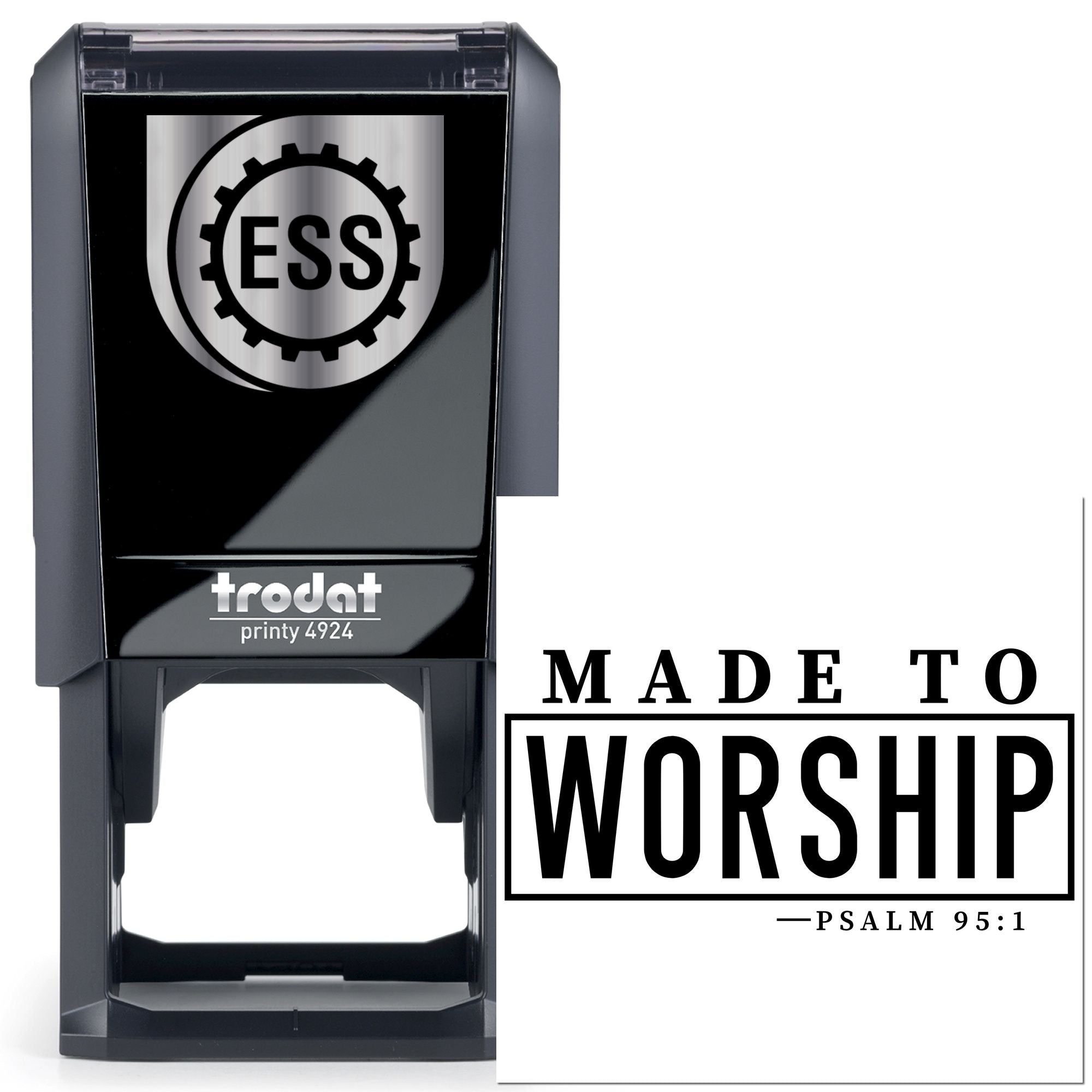 Self-Inking Worship Made Tag Stamp