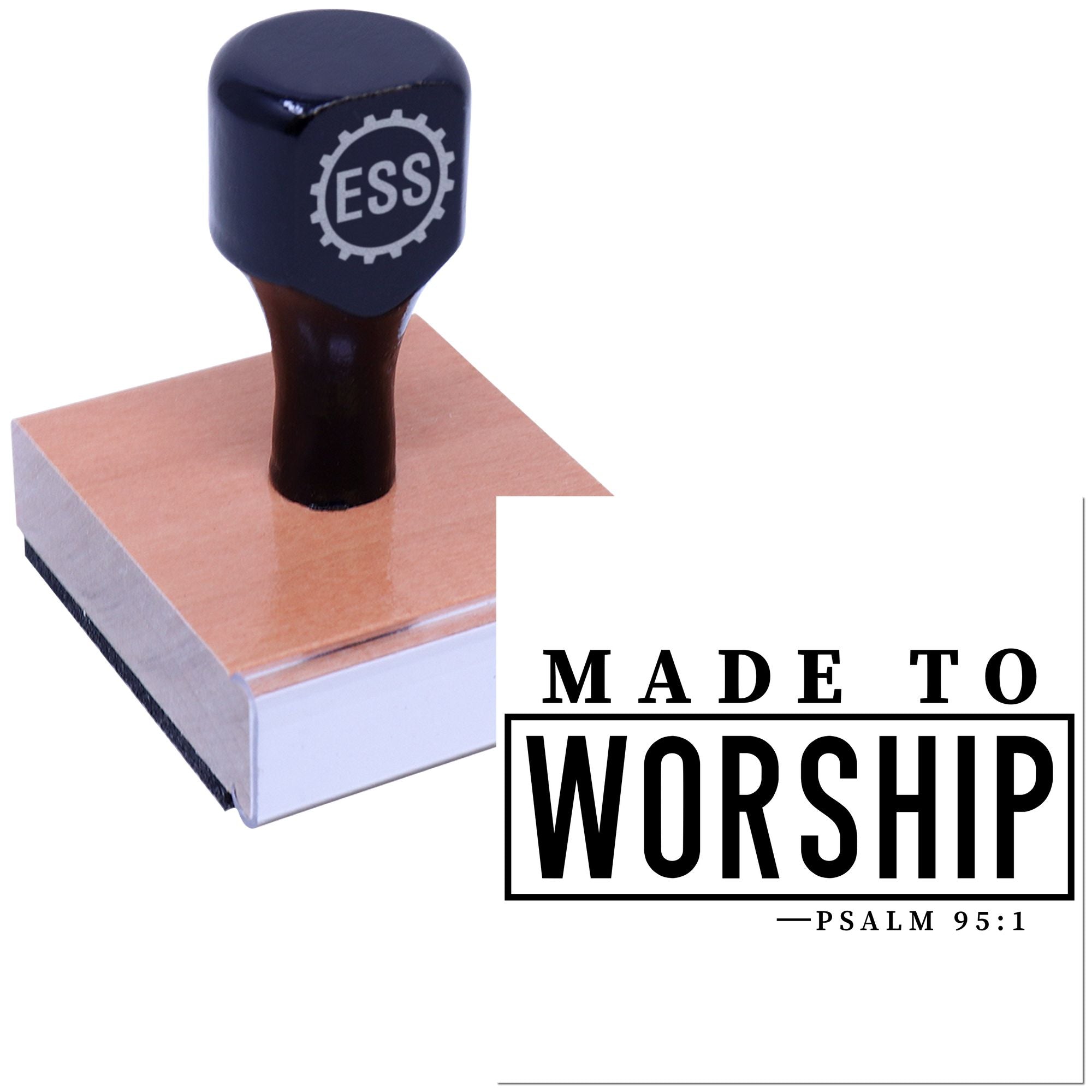 Purposeful Worship Declaration Favor Tag Rubber Stamp
