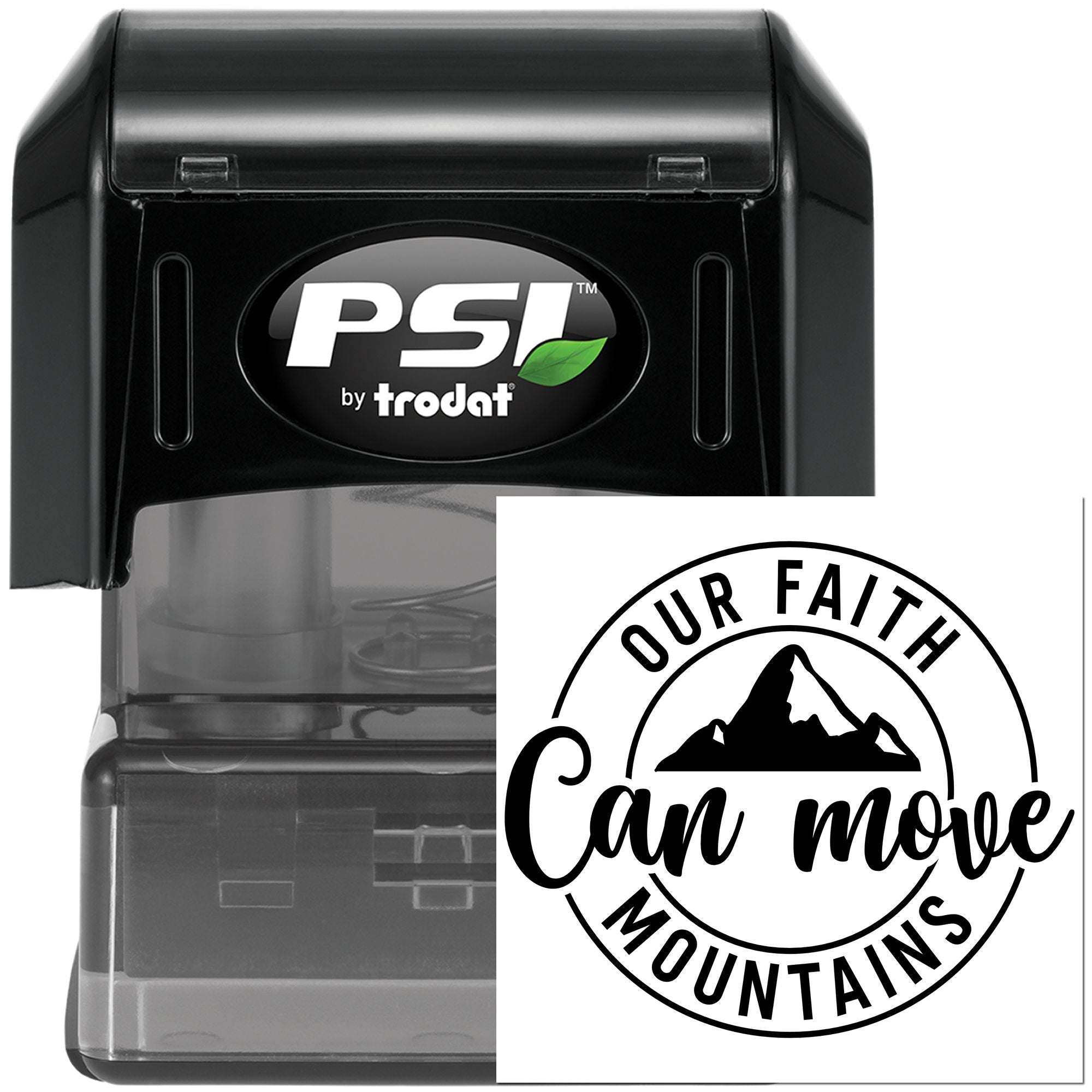 Pre-Inked Can Move Mountains Party Favor Stamp