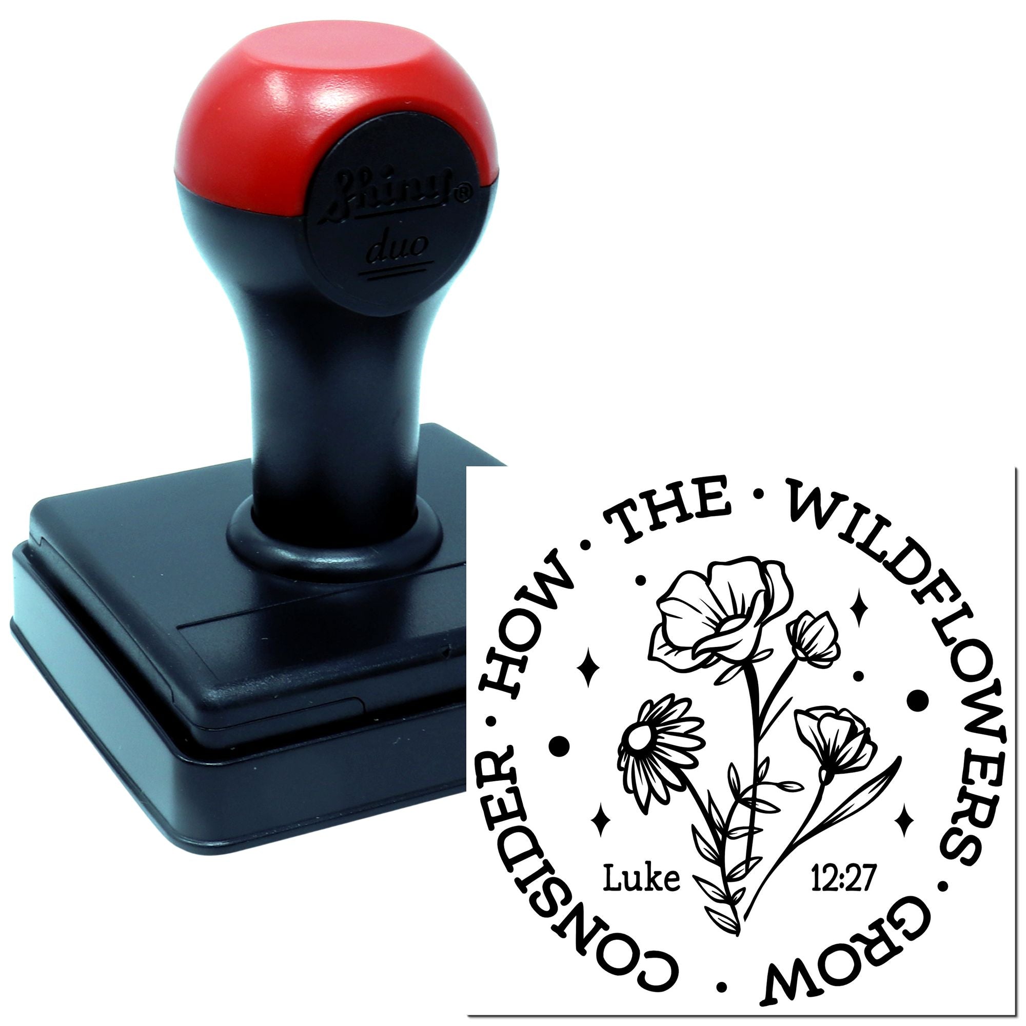 Duo Consider The Wildflowers Grow Grace Hand Stamp