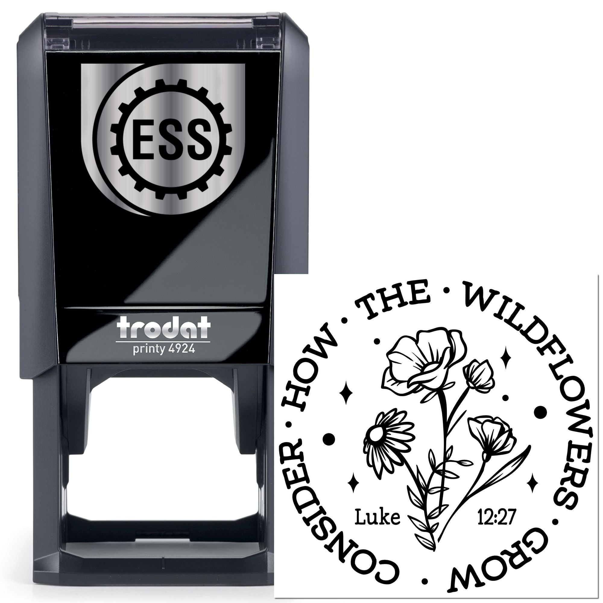 Self-Inking Flower Crown Scrapbooking Stamp