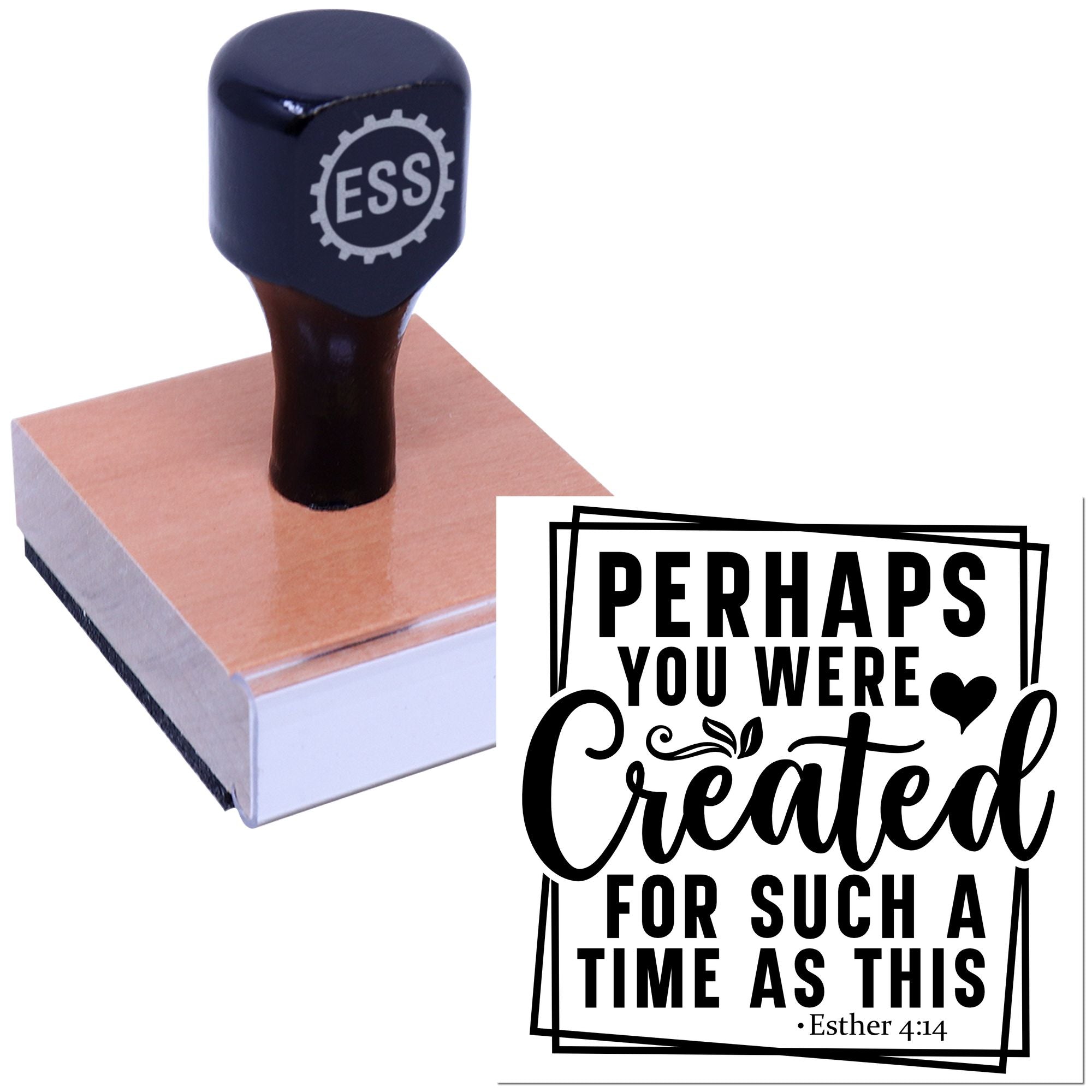 Created For Now Card Rubber Stamp