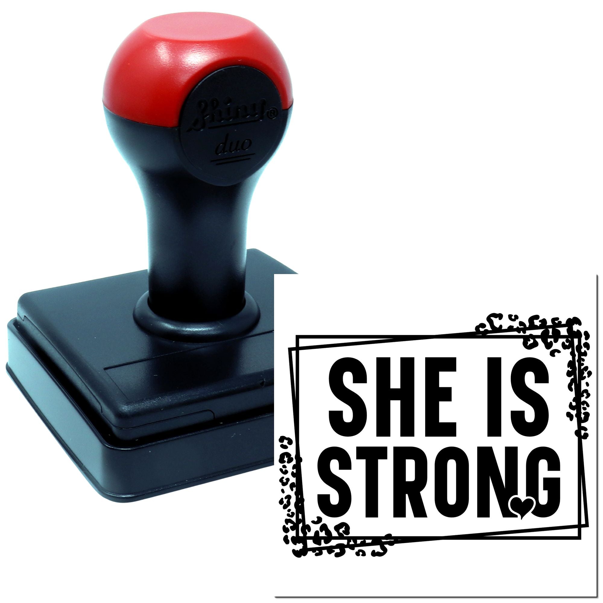 Duo Bold Feminine Strength In Frame Hand Stamp