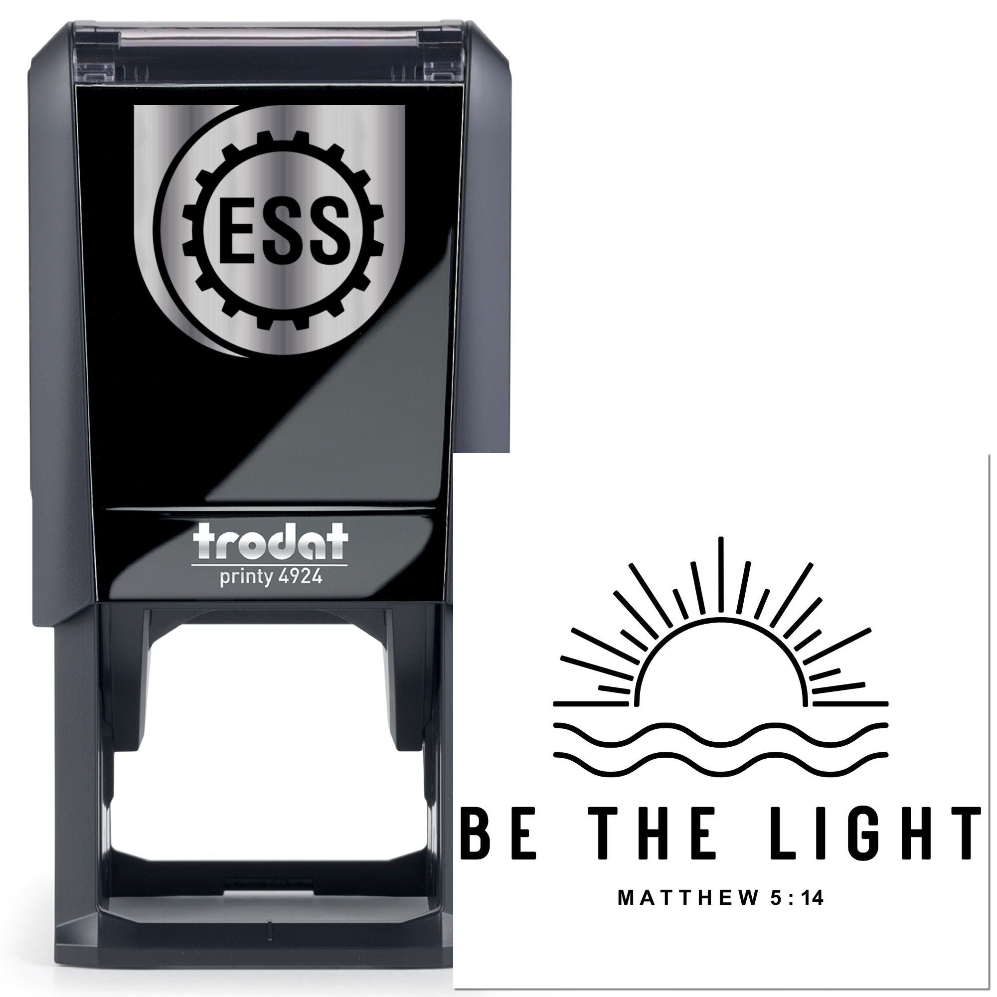 Self-Inking Be Light Place Card Stamp