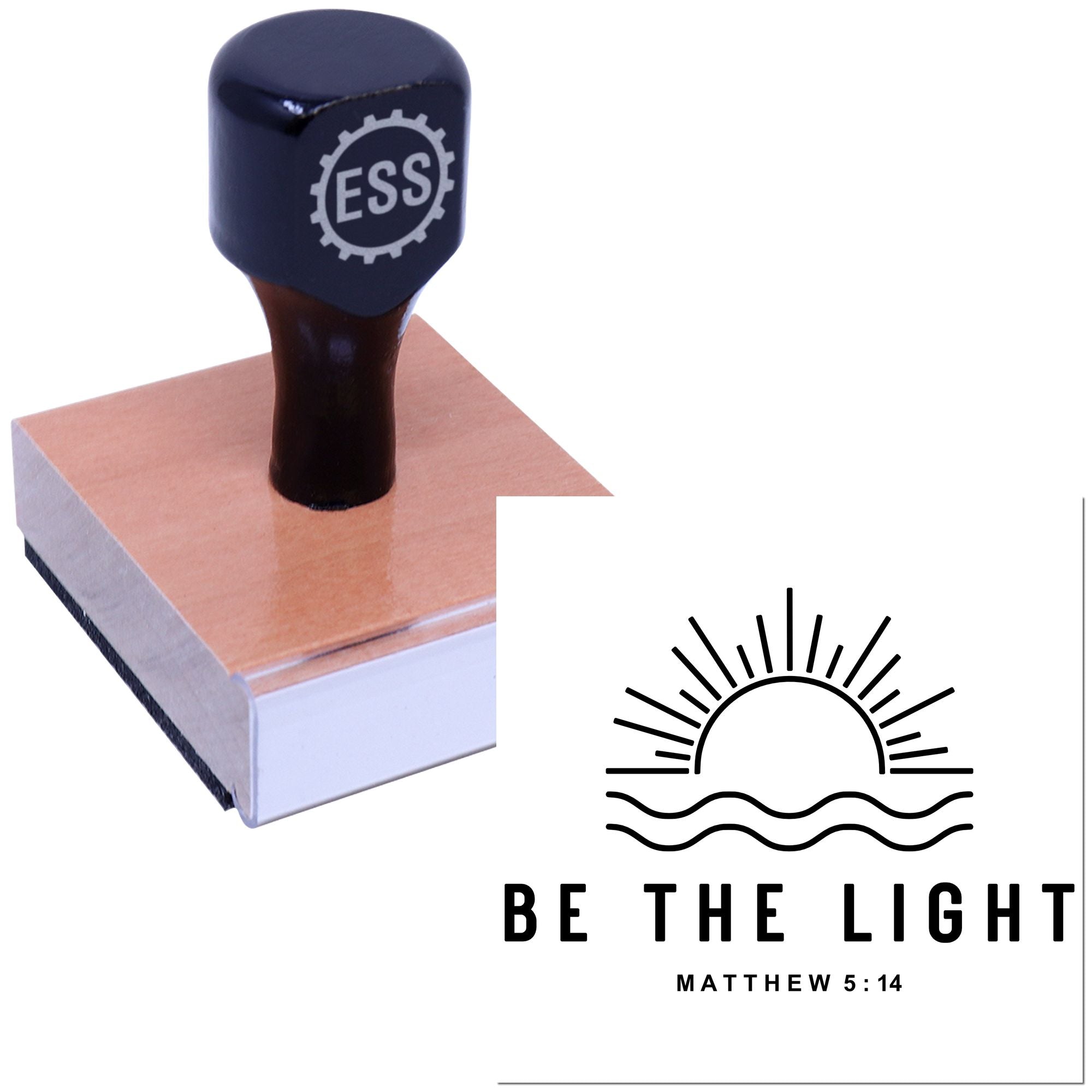 Radiant Ocean Sunrise Party Favor Rubber Stamp