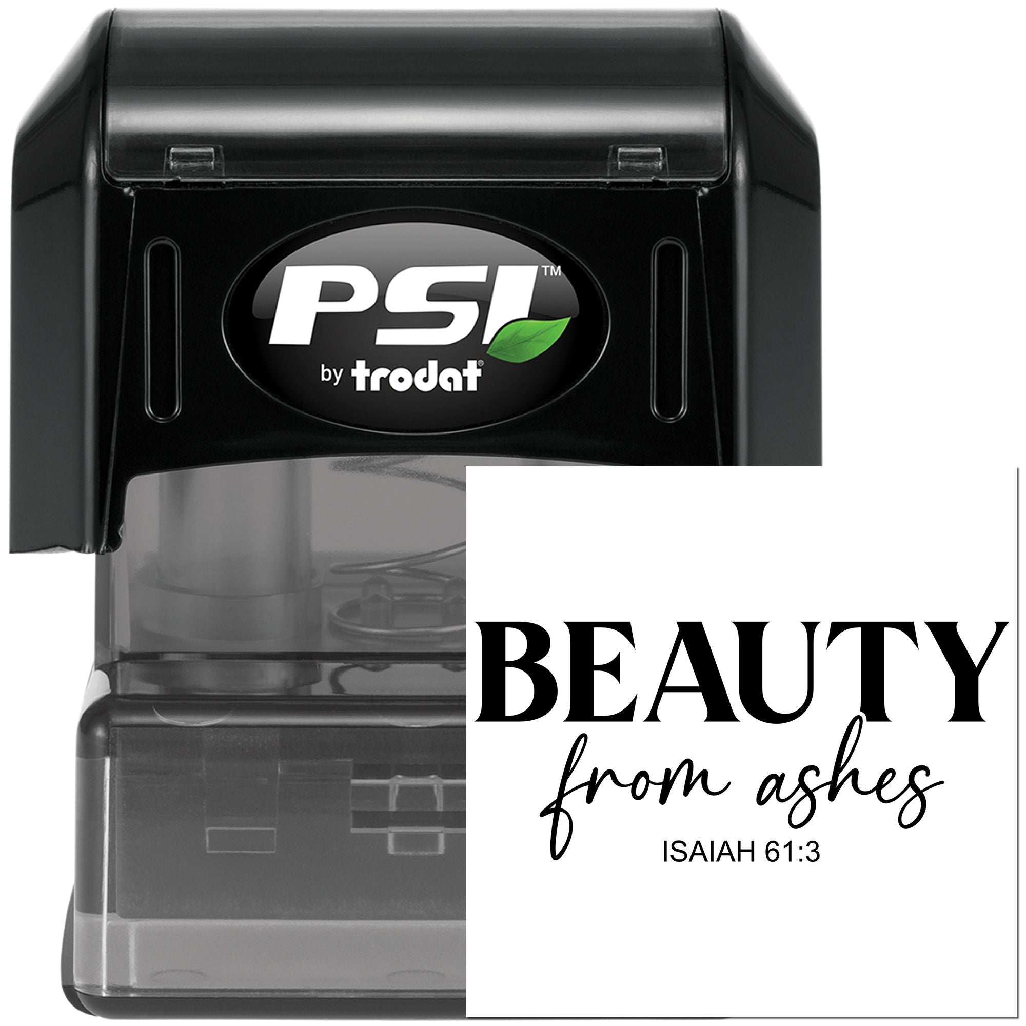 Pre-Inked Beauty From Ashes Favor Tag Stamp