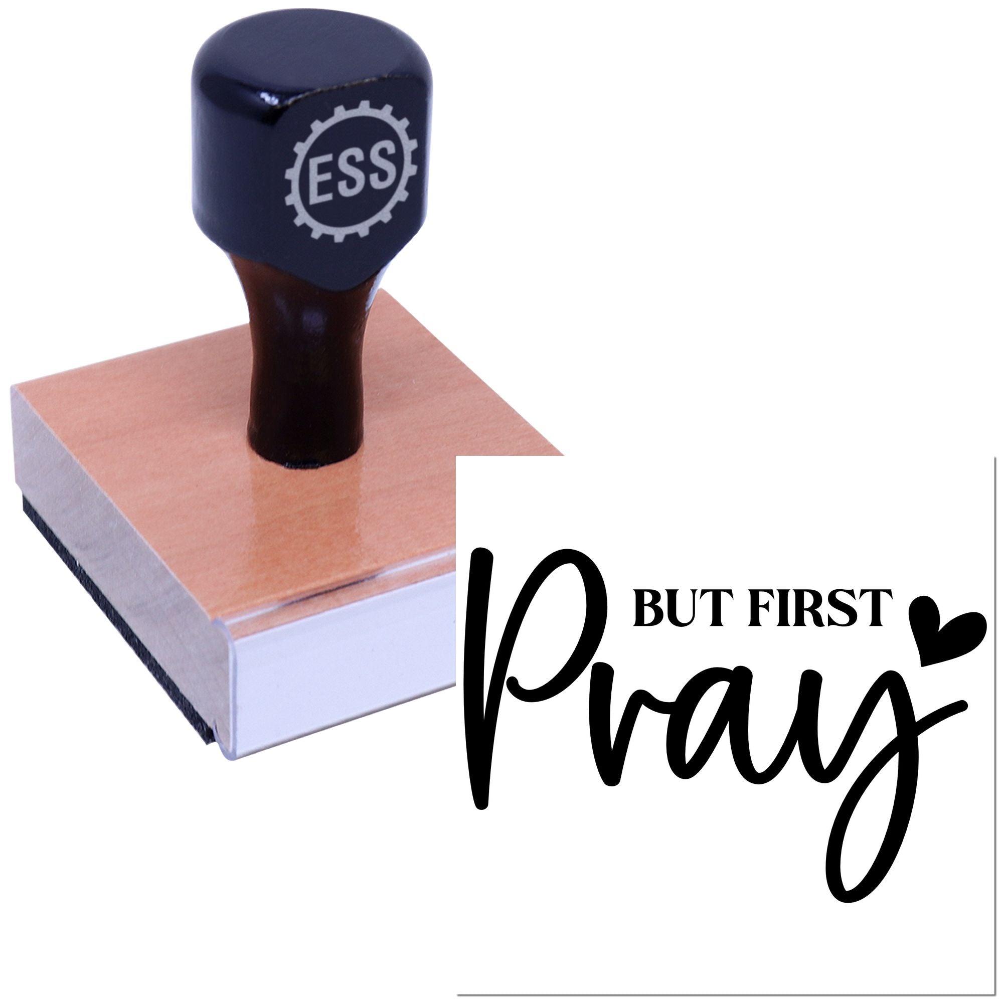 Pause Pray Proceed Scrapbook Rubber Stamp