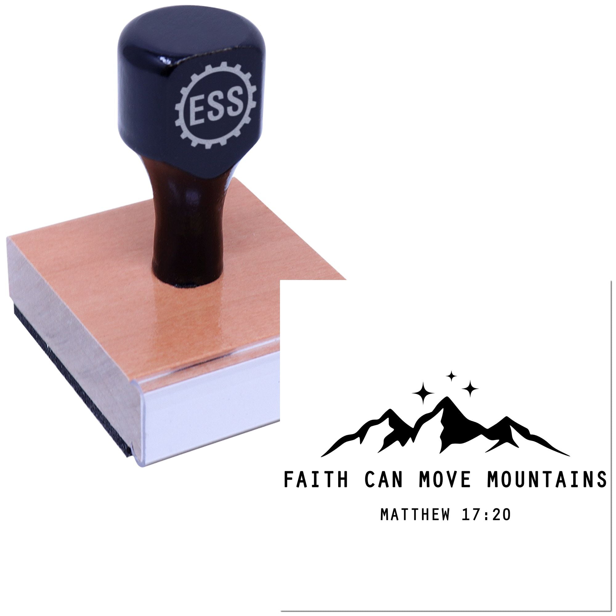 Celestial Faith Peaks Paper Craft Rubber Stamp