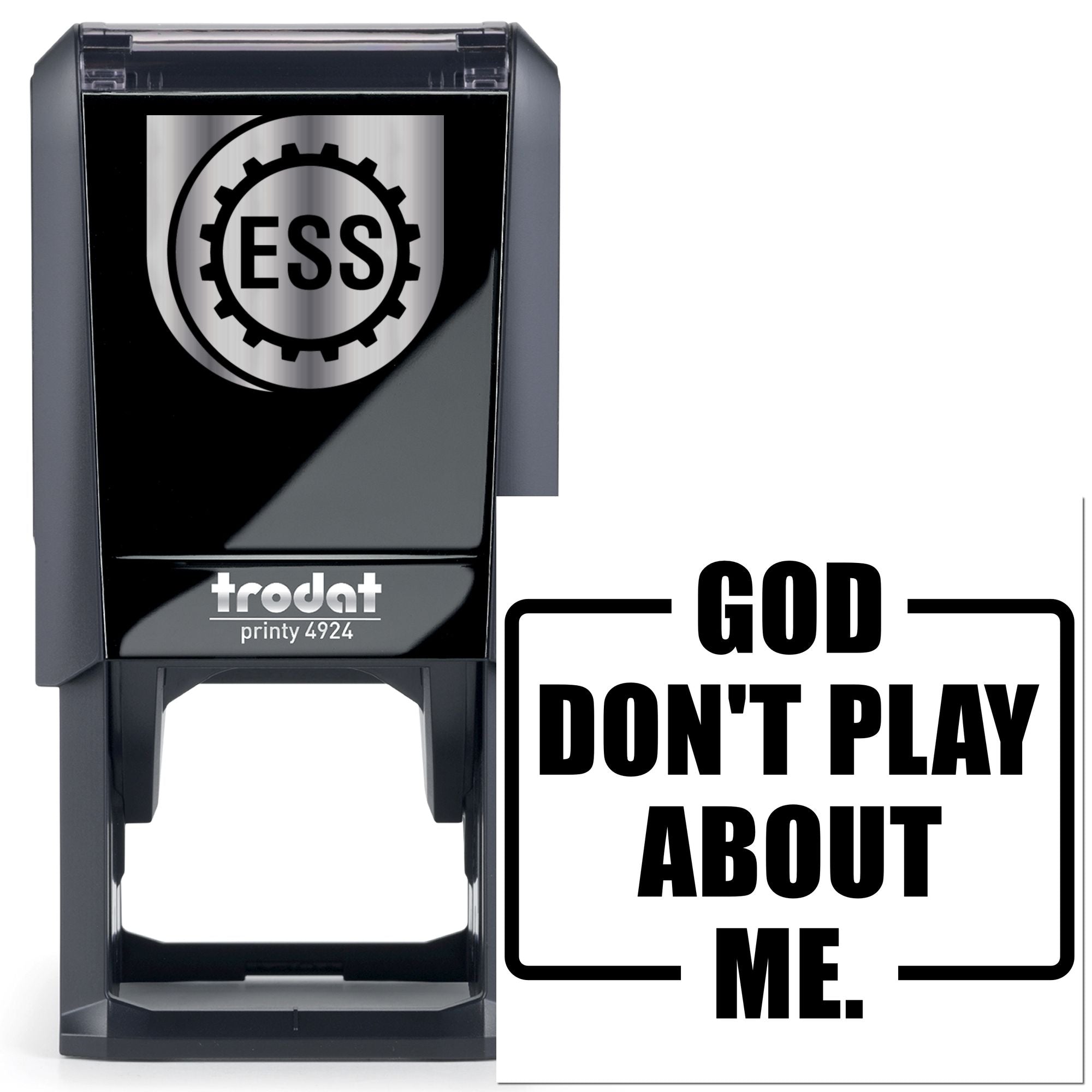 Self-Inking Divine Warning Cardmaking Stamp