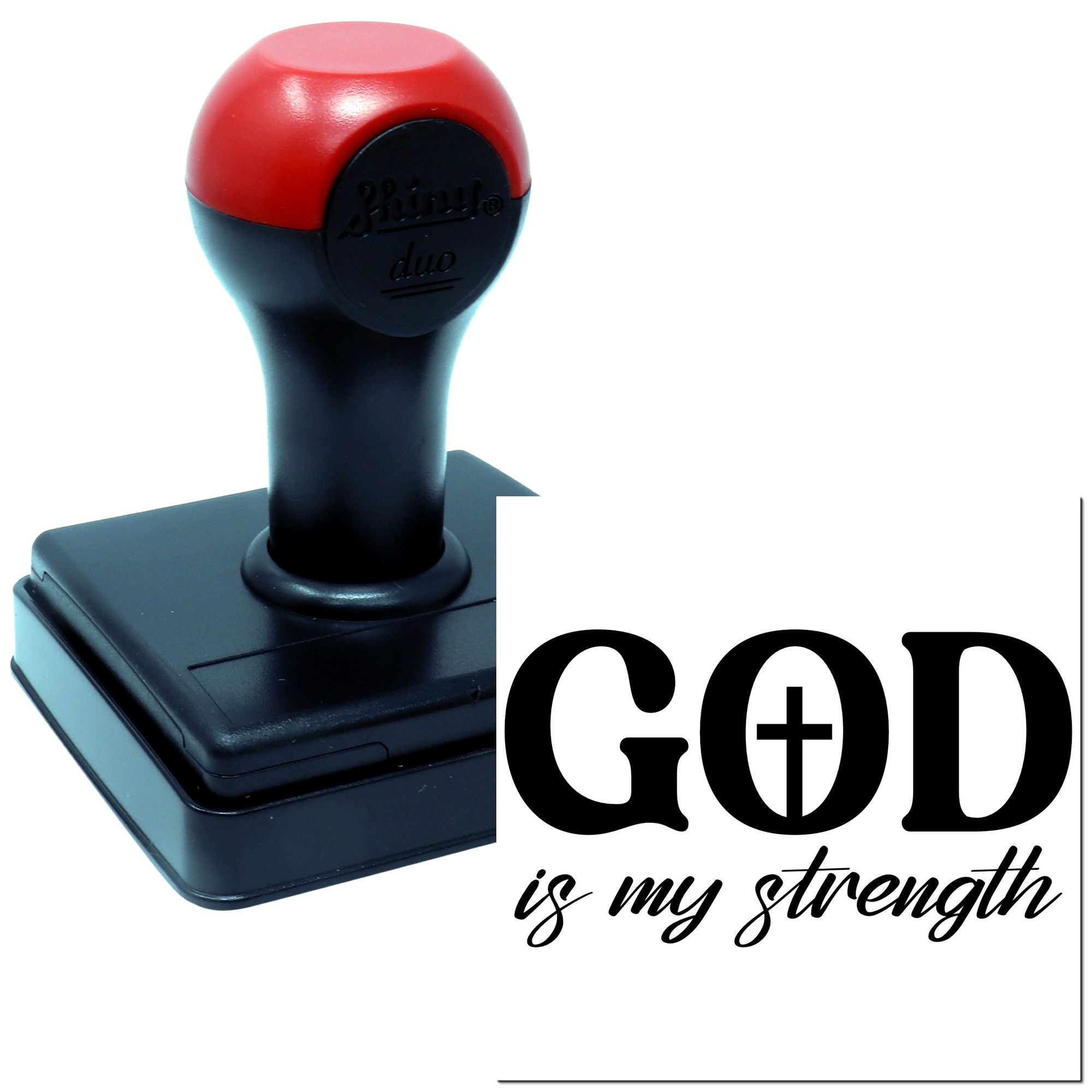 Duo God Is My Strength Poster Hand Stamp