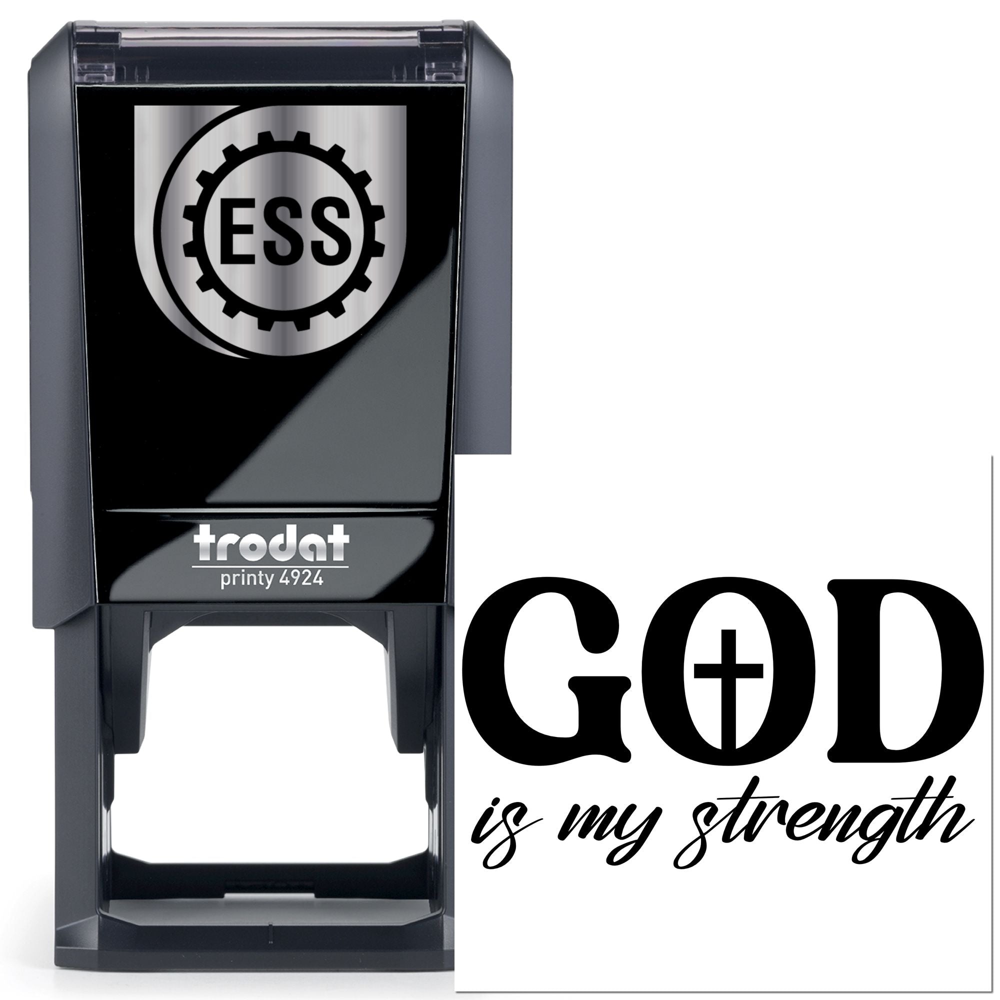 Self-Inking Divine Strength Greeting Card Stamp