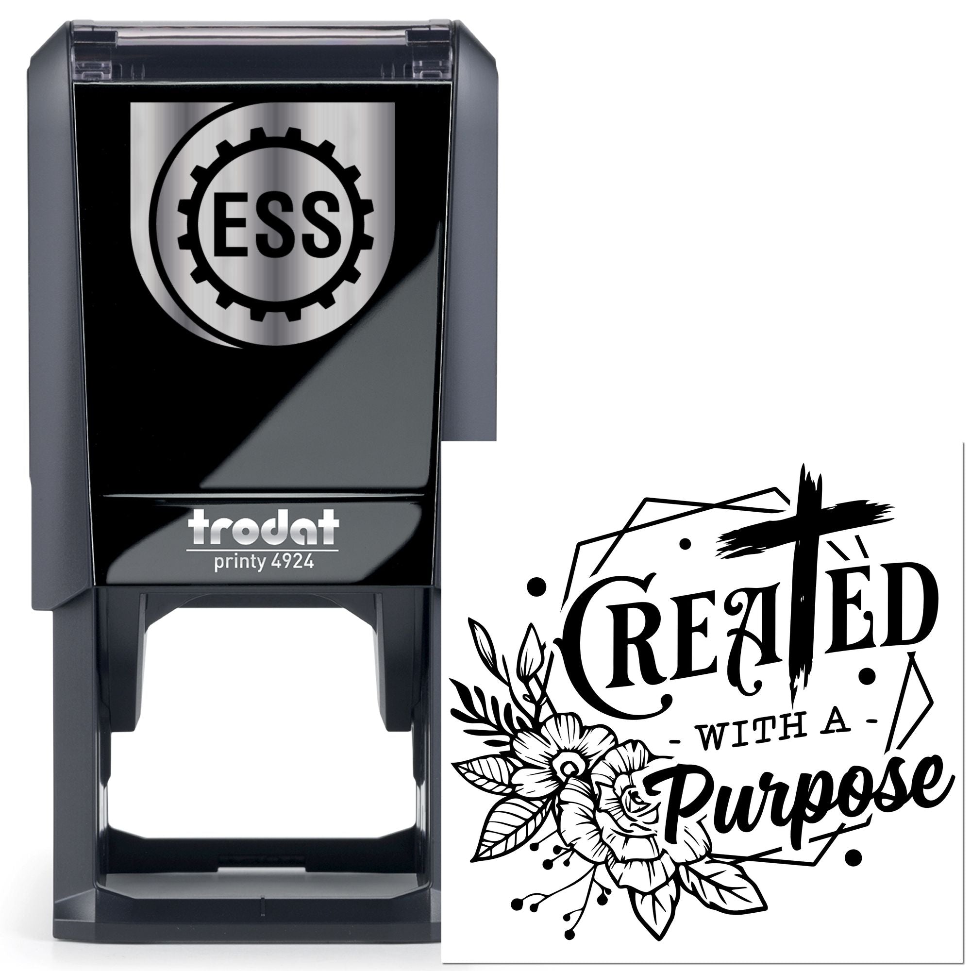 Self-Inking Purposeful Creation Note Card Stamp