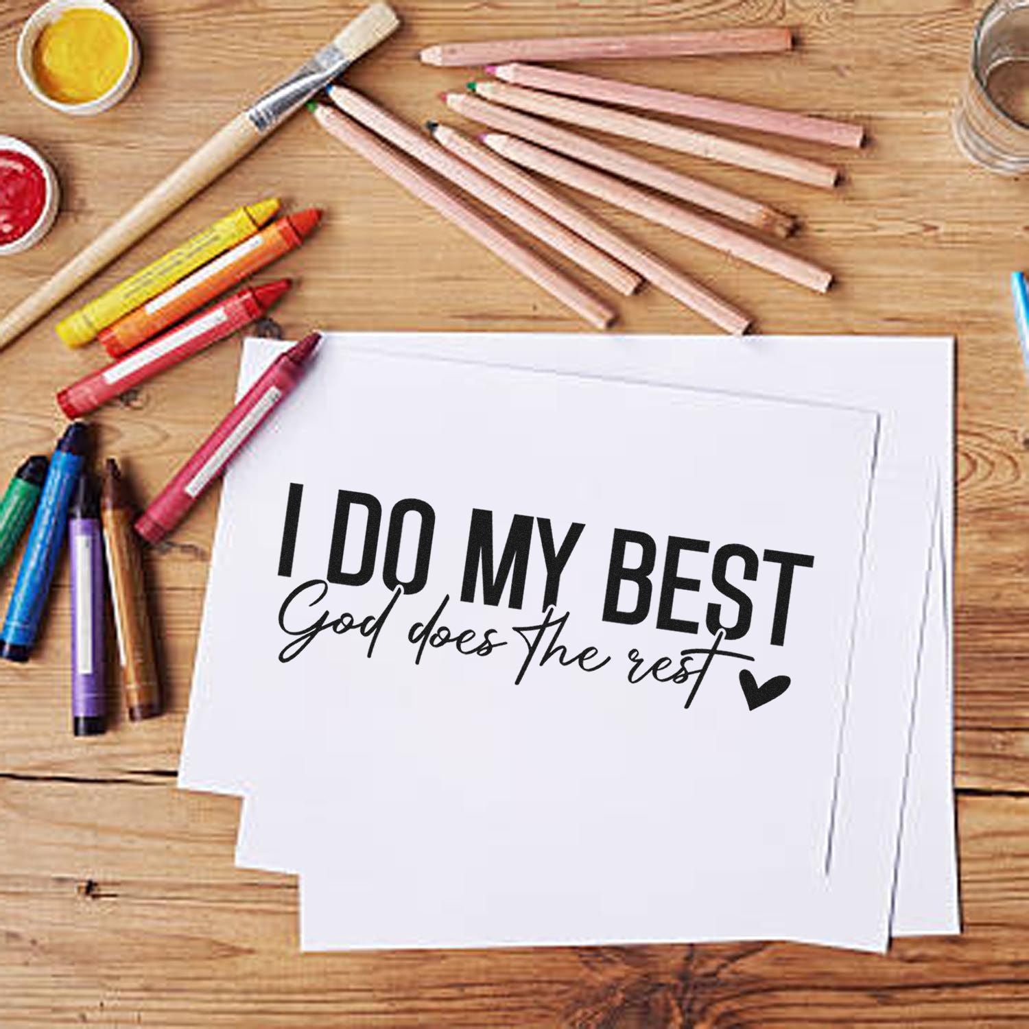 Effort Meets Grace Favor Tag Rubber Stamp