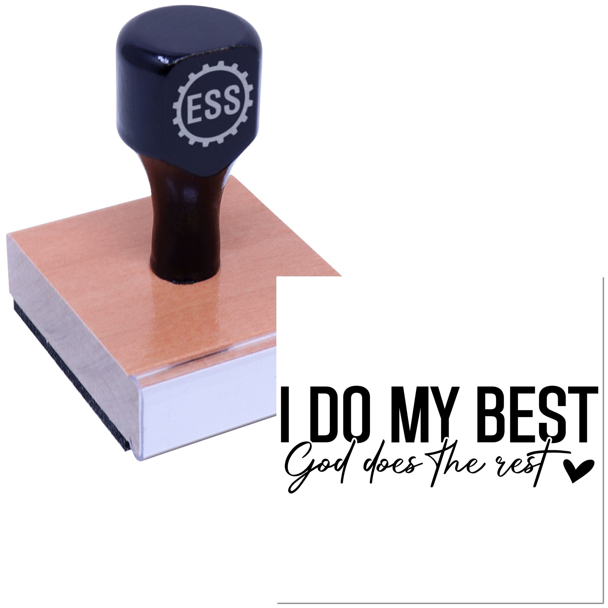 Effort Meets Grace Favor Tag Rubber Stamp