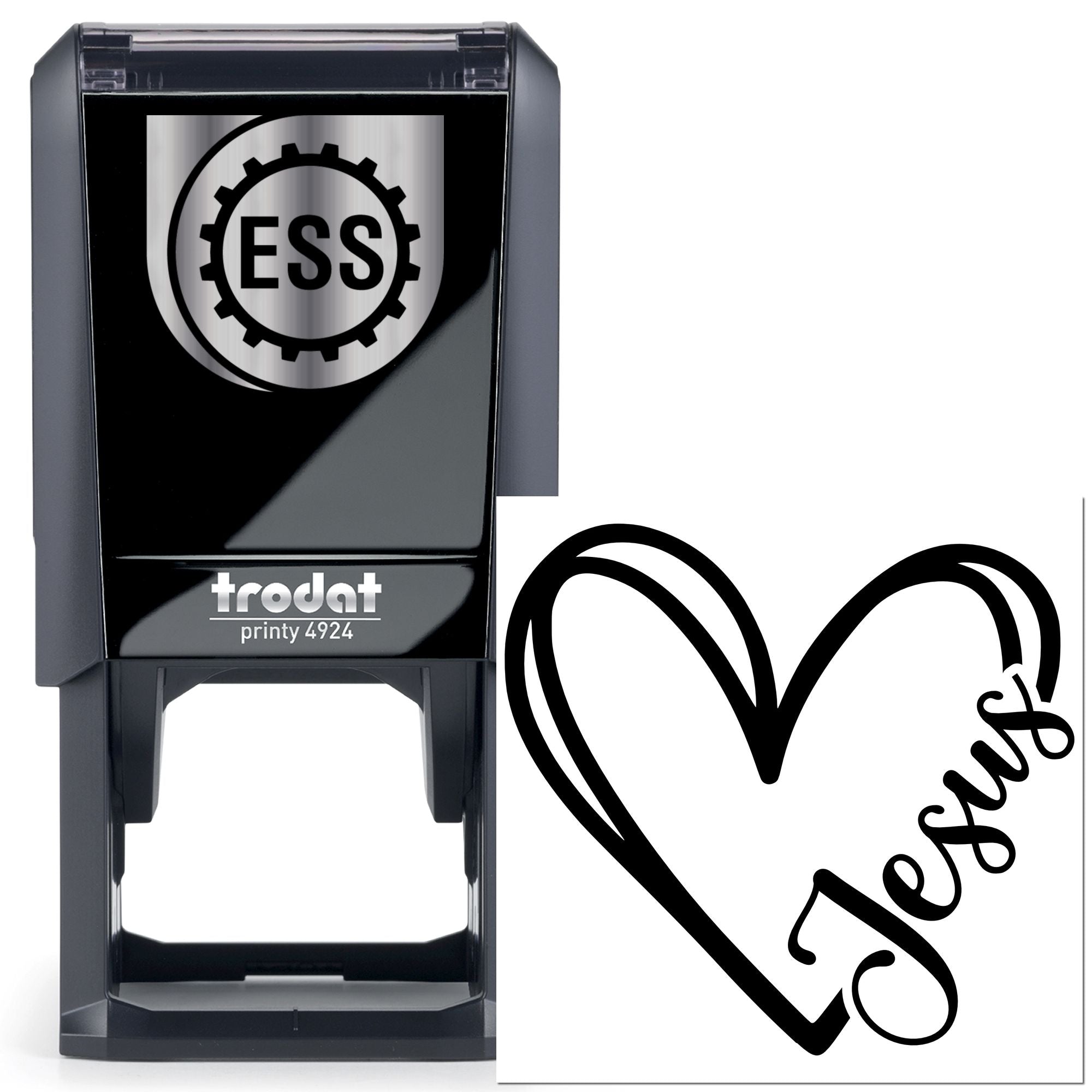 Self-Inking Love Heart Card Stamp