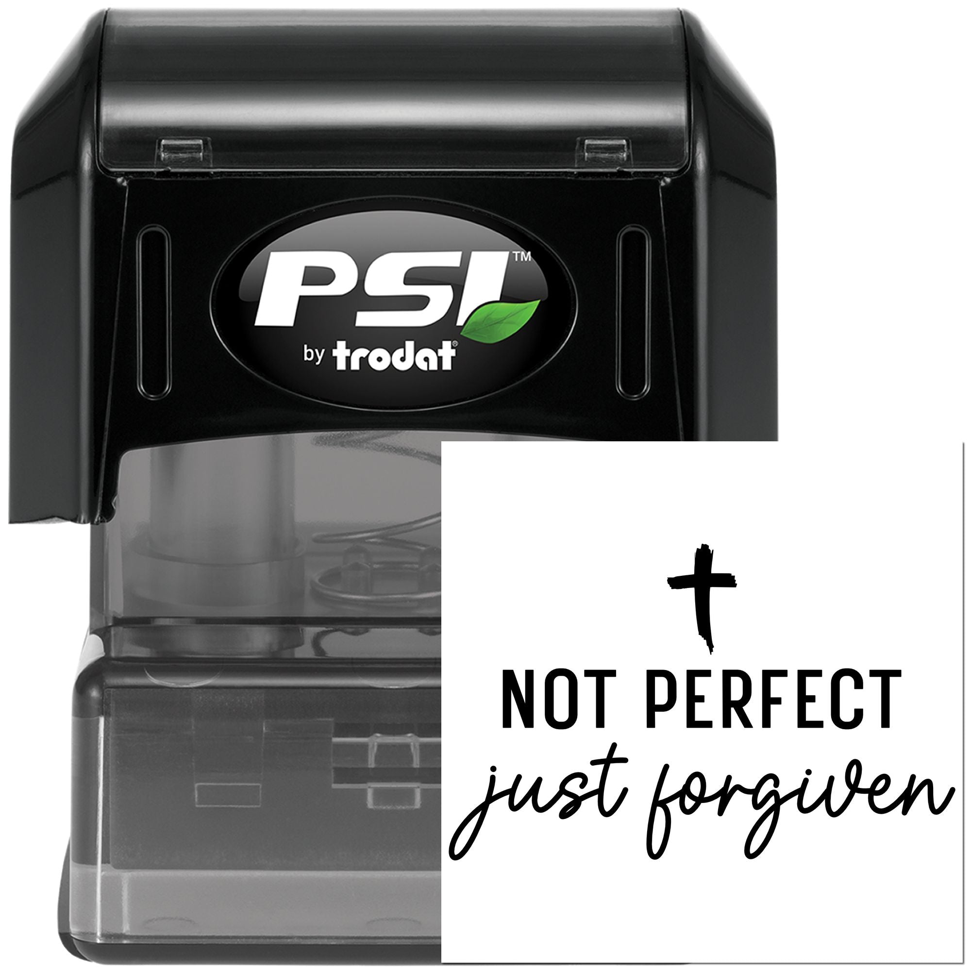 Pre-Inked Not Perfect Forgiven Card Stamp