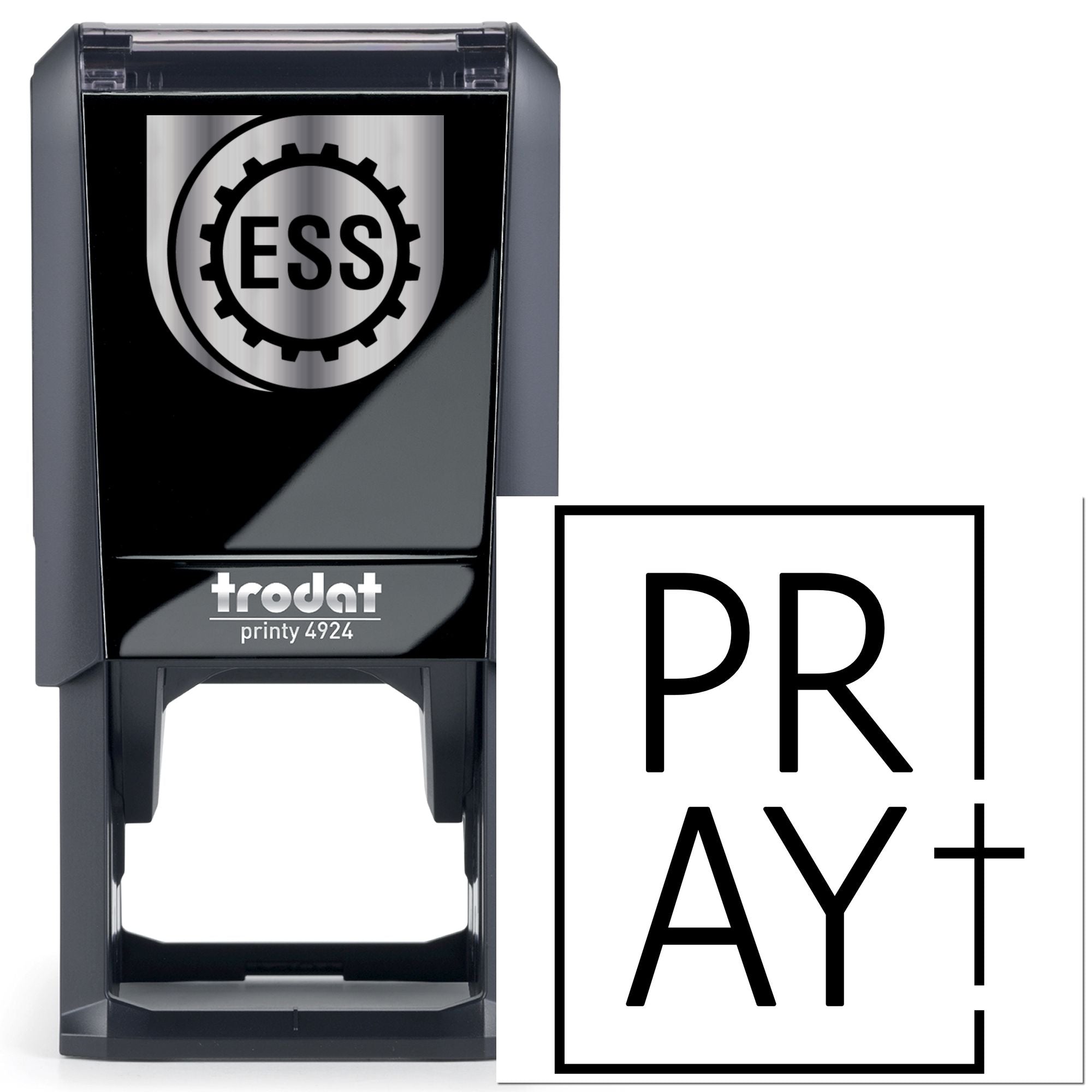 Self-Inking Pray Sign Note Card Stamp