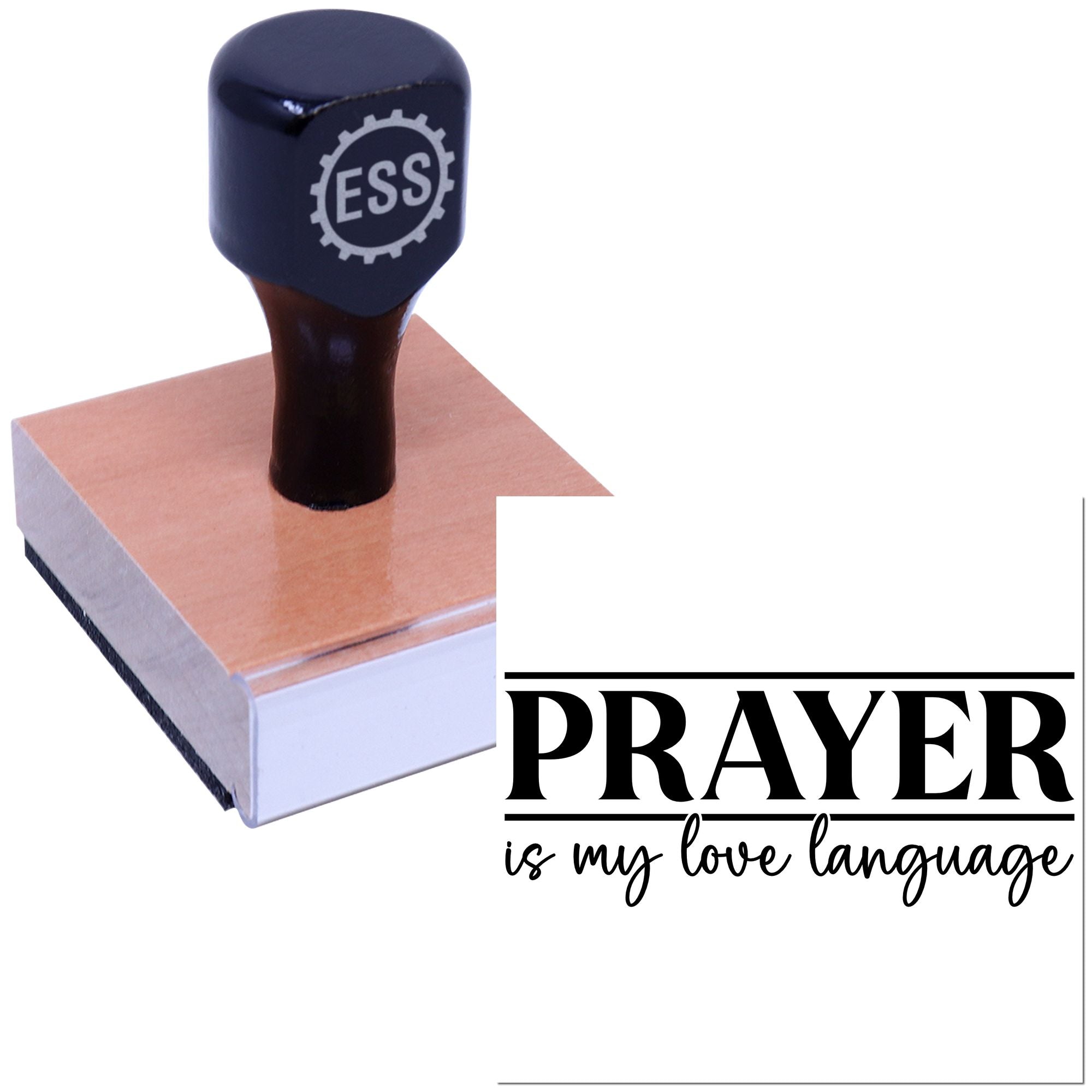 Prayerful Love Expression Postcard Rubber Stamp