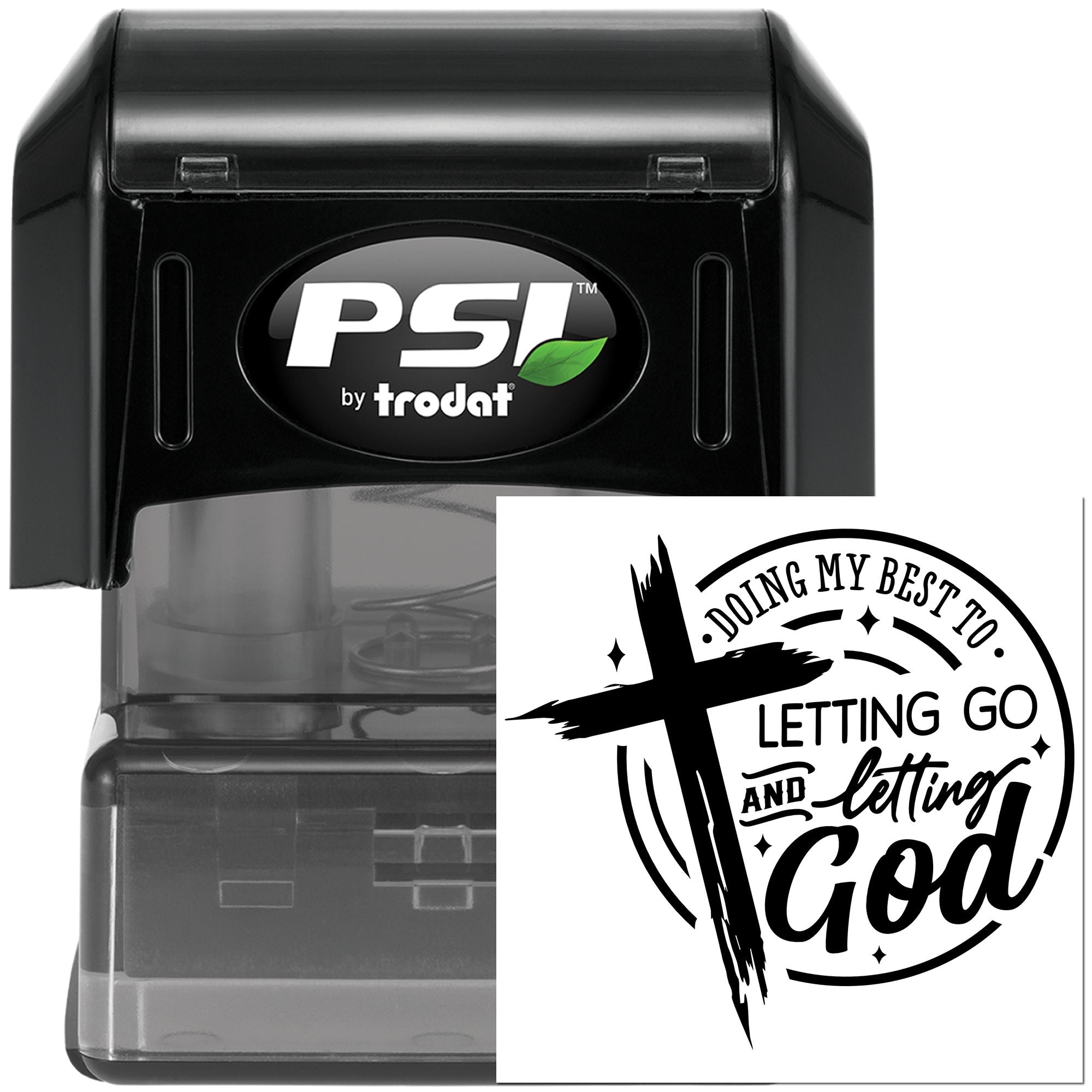 Pre-Inked Letting Go God Place Card Stamp