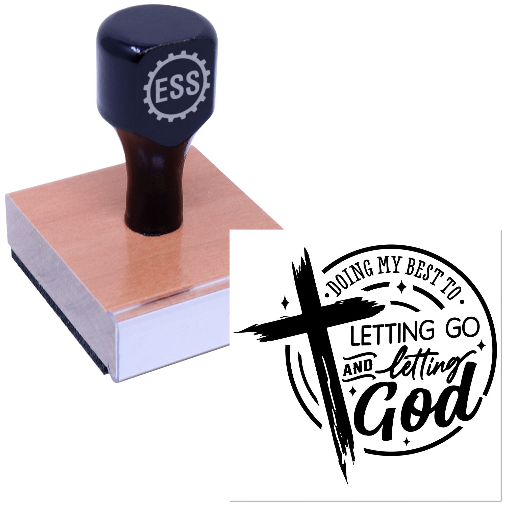 Faithful Surrender Emblem Scrapbook Rubber Stamp