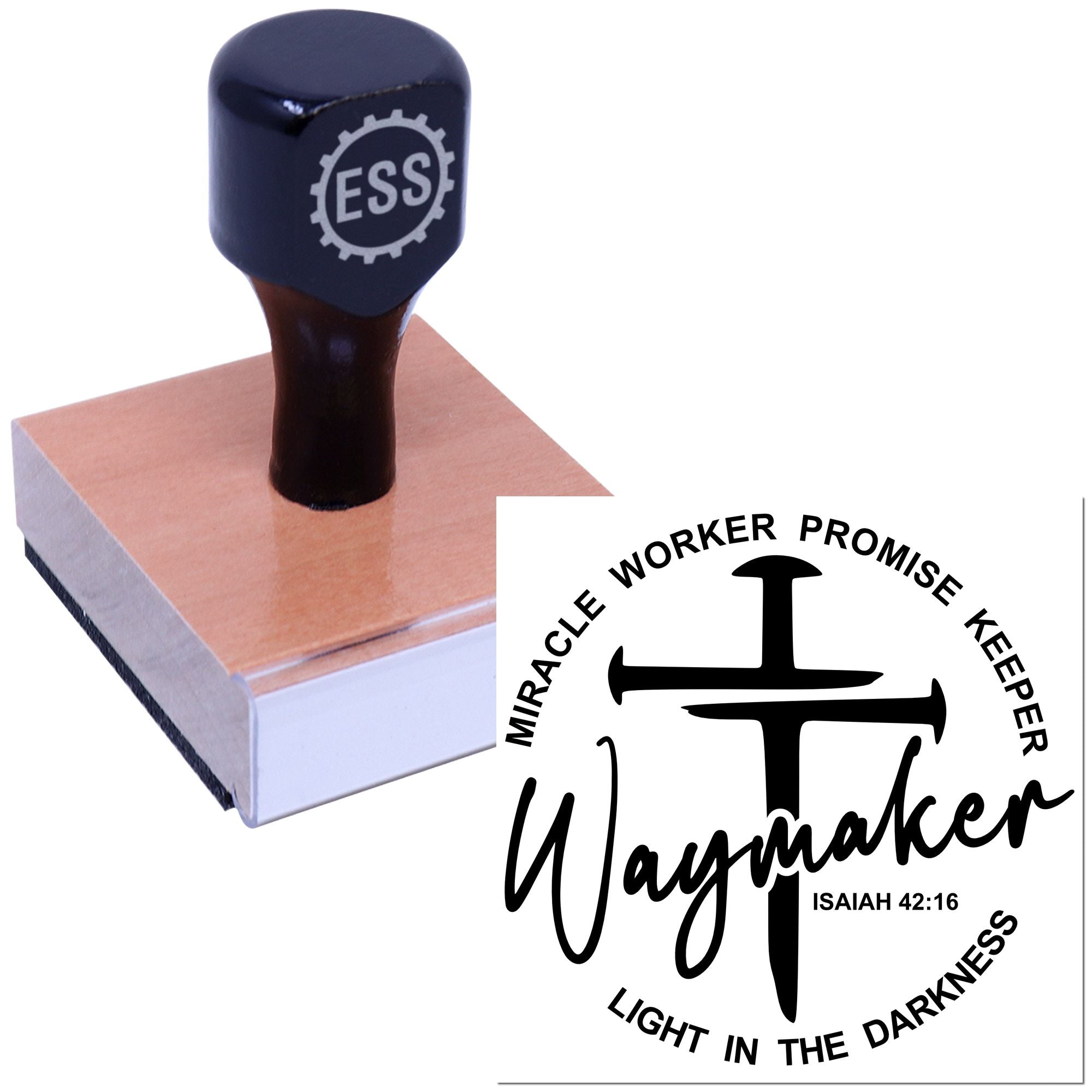 Illuminating Promise Cross Card Rubber Stamp