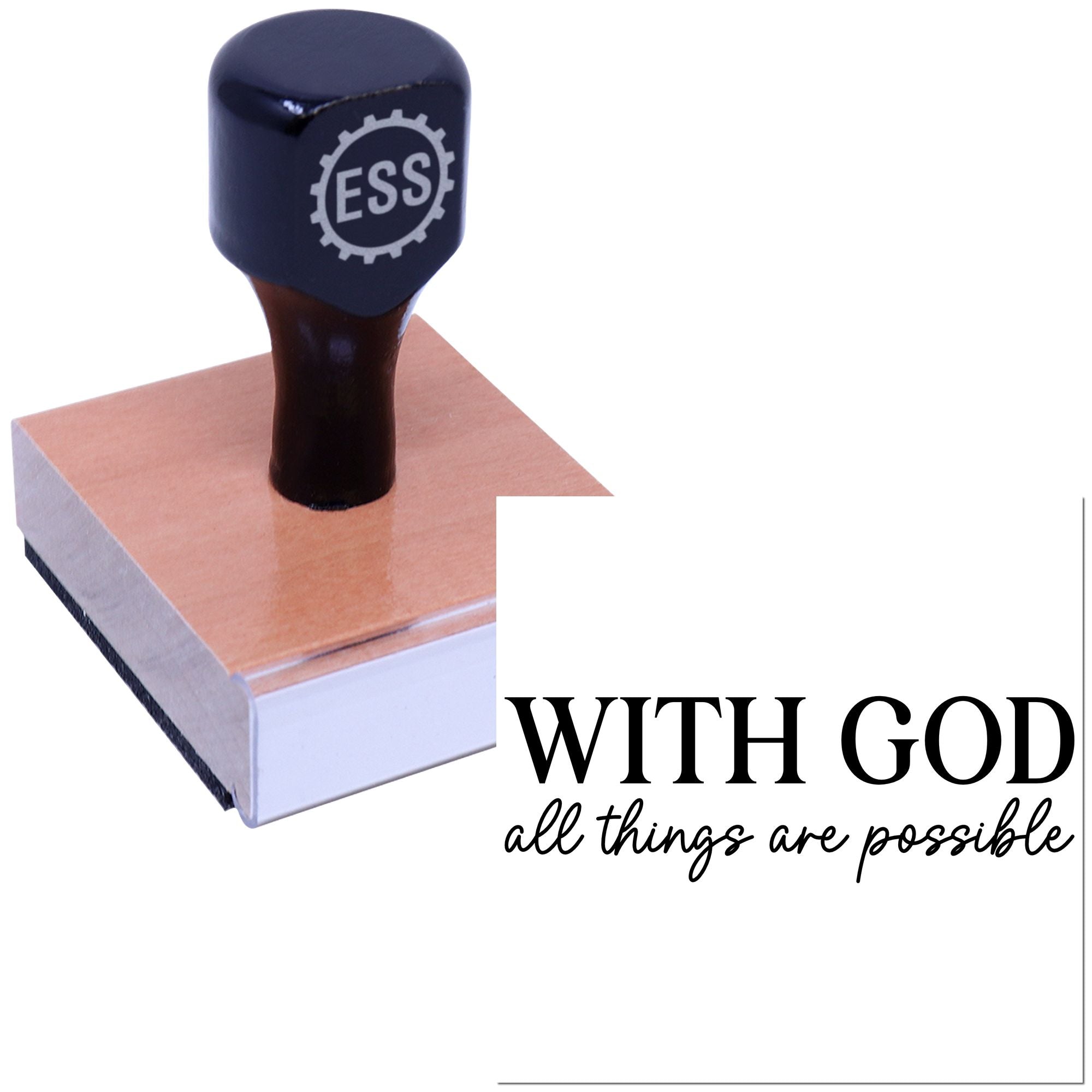 God Enables Miracles Card Making Rubber Stamp