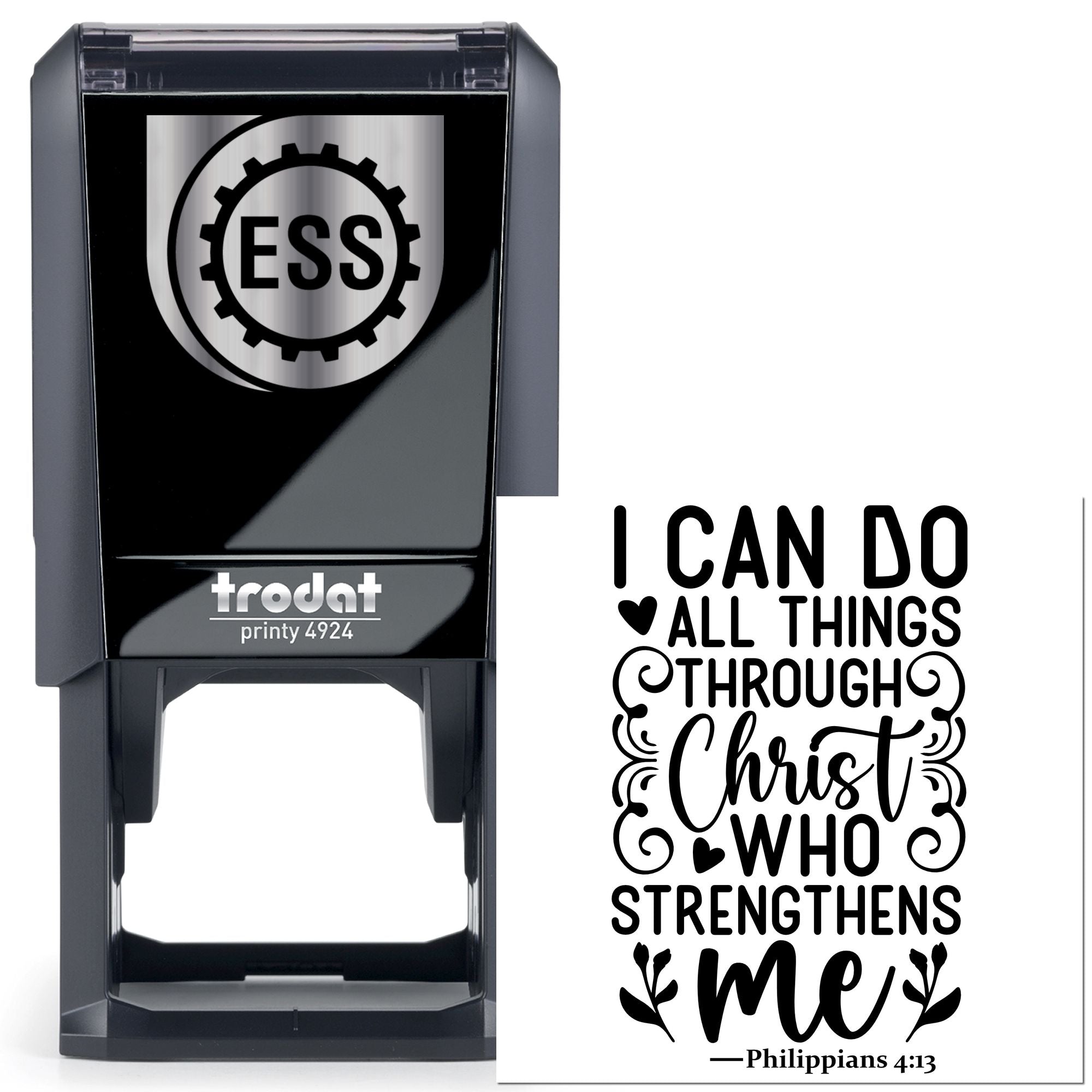 Self-Inking Divine Strength Greeting Card Stamp