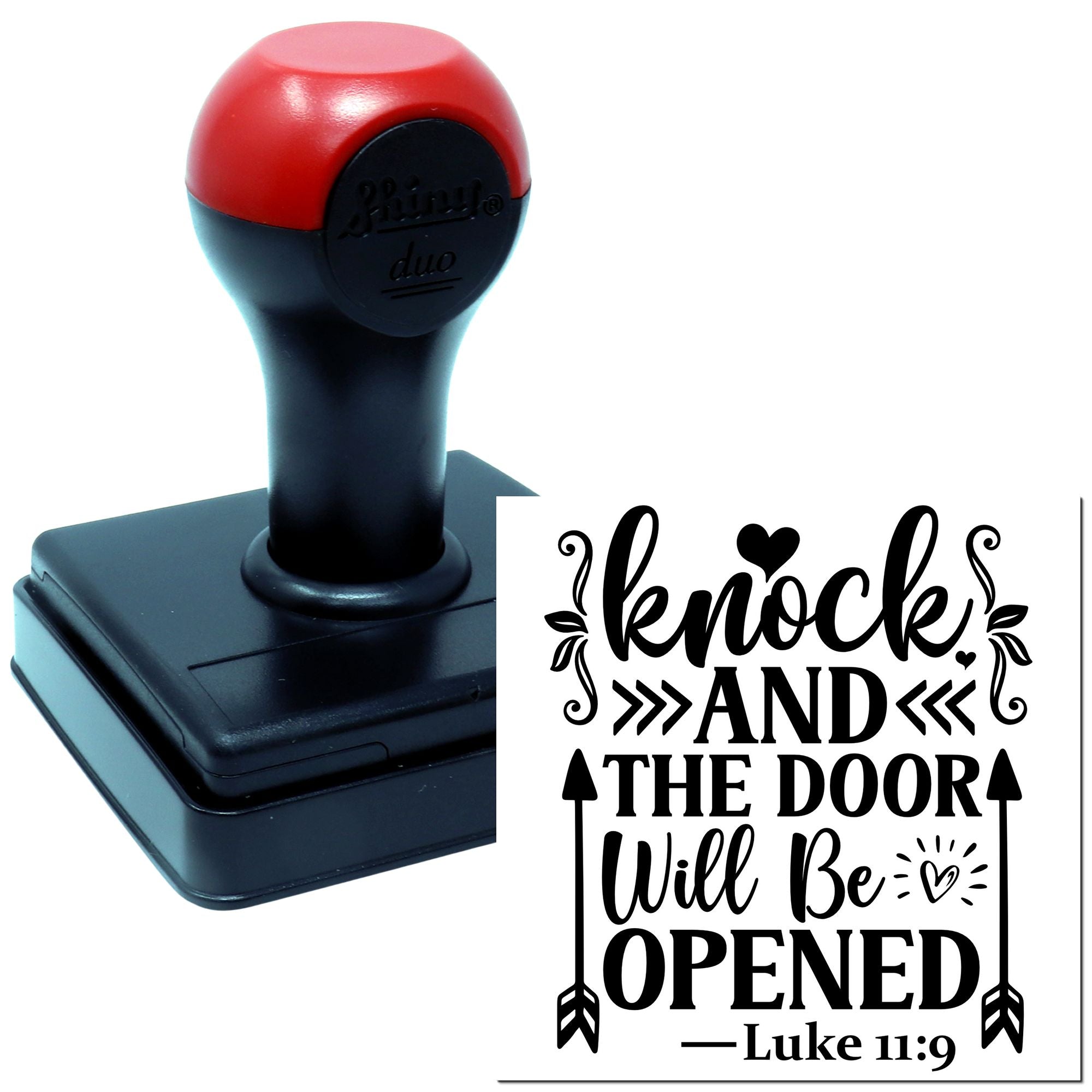 Duo Knock And The Door Opened Hand Stamp