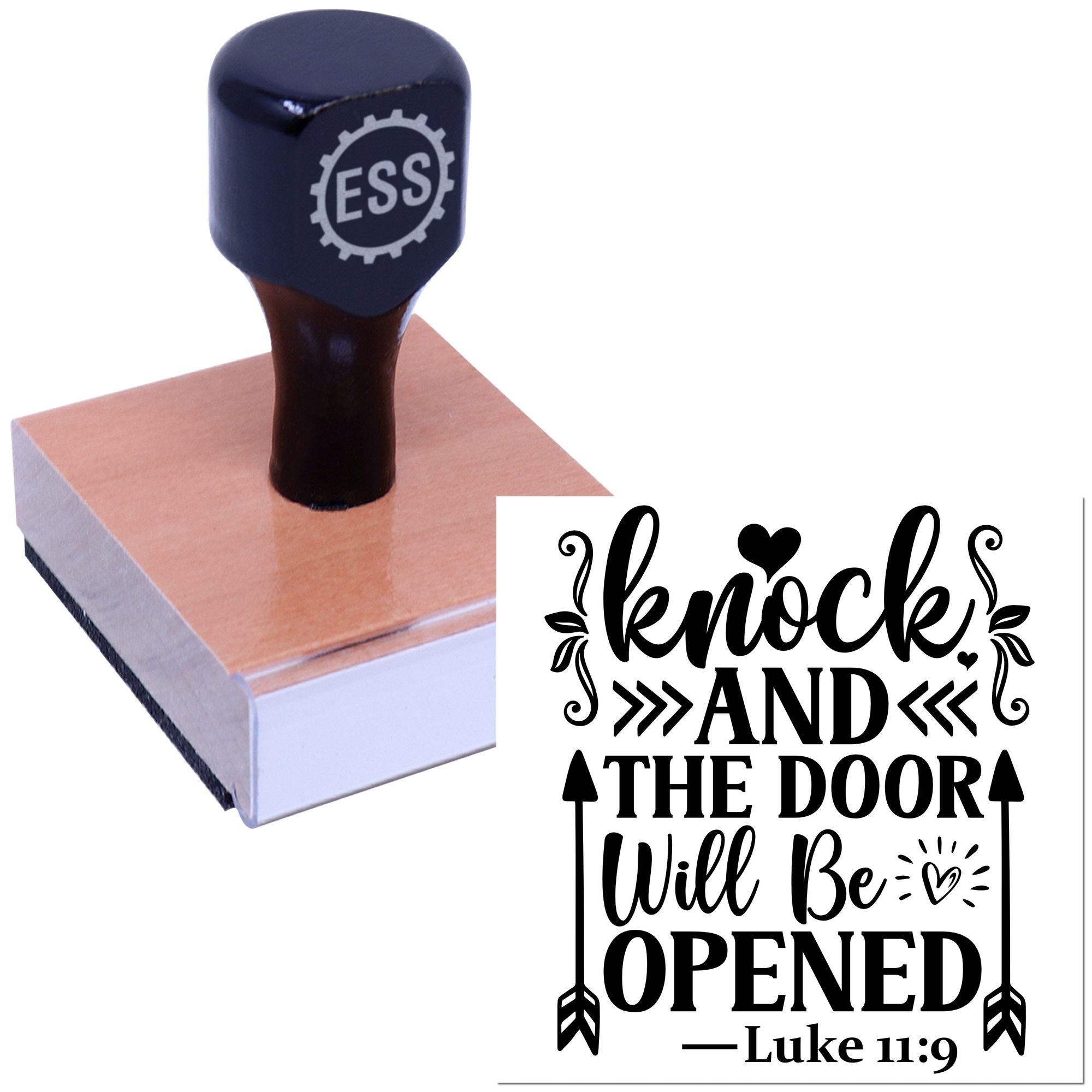 Knock Door Promise Postcard Rubber Stamp